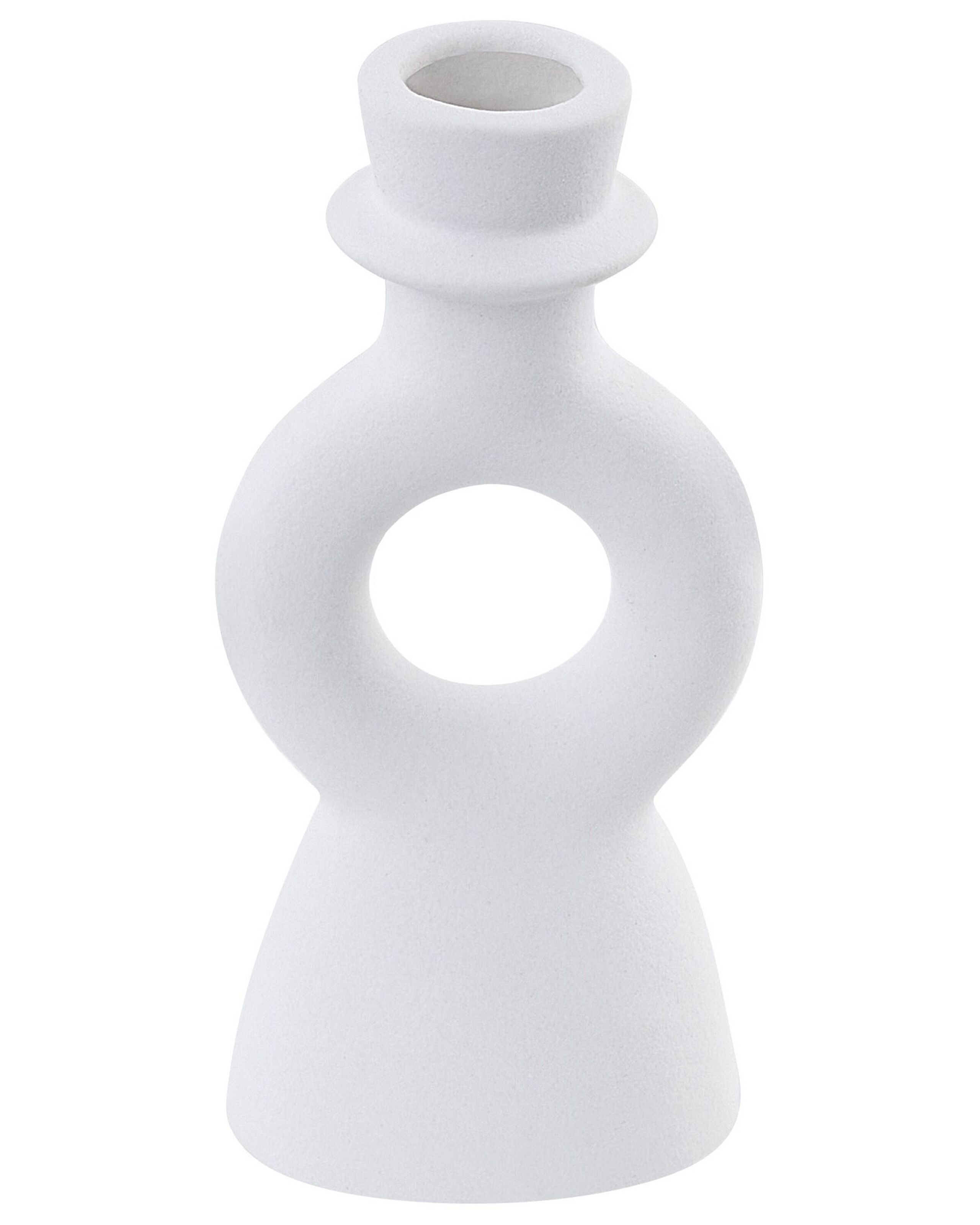 Porcelain Candlestick White - Gemini Interiors