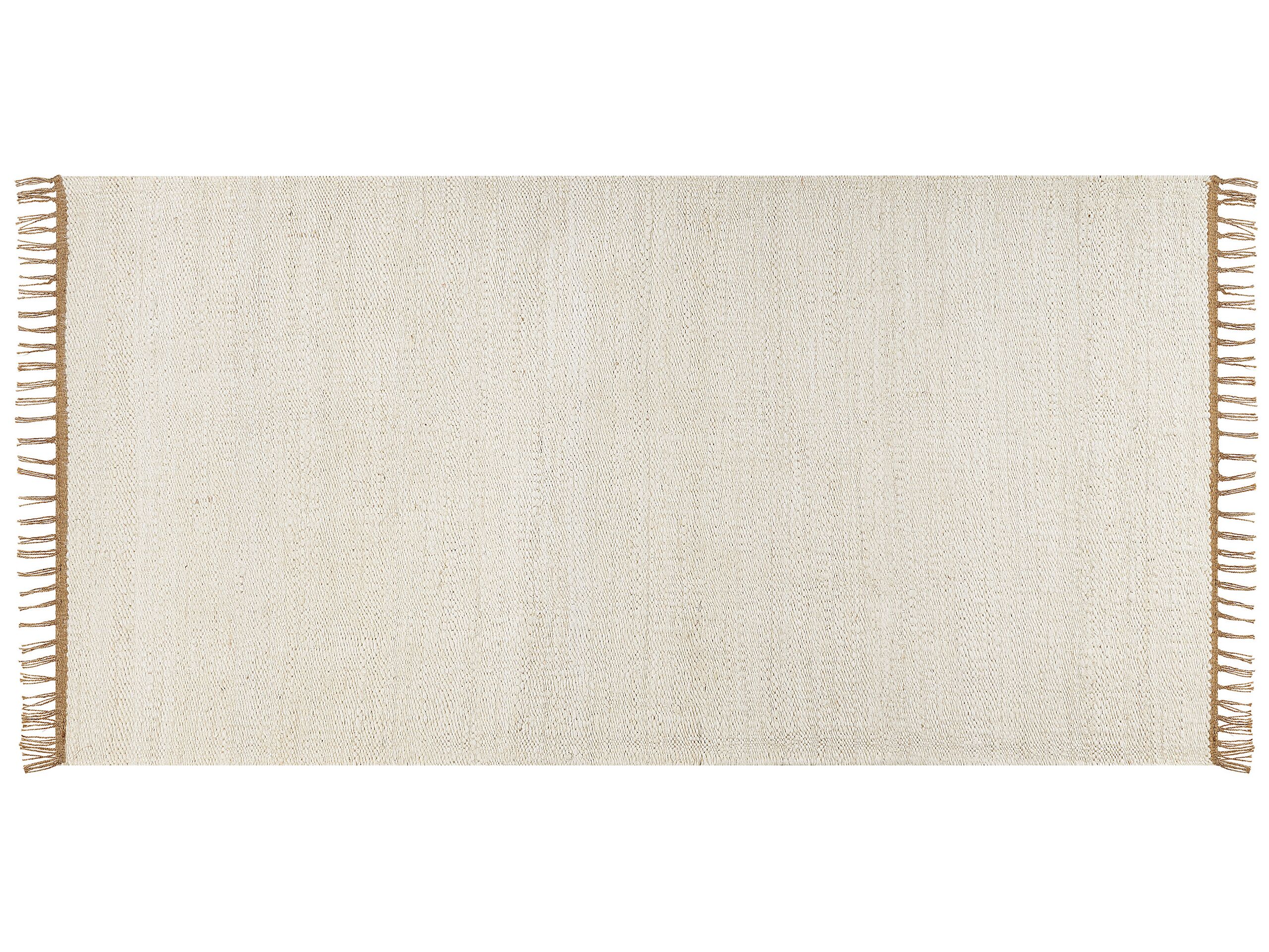 Jute Area Rug 80x150cm Light Beige - Gemini Interiors