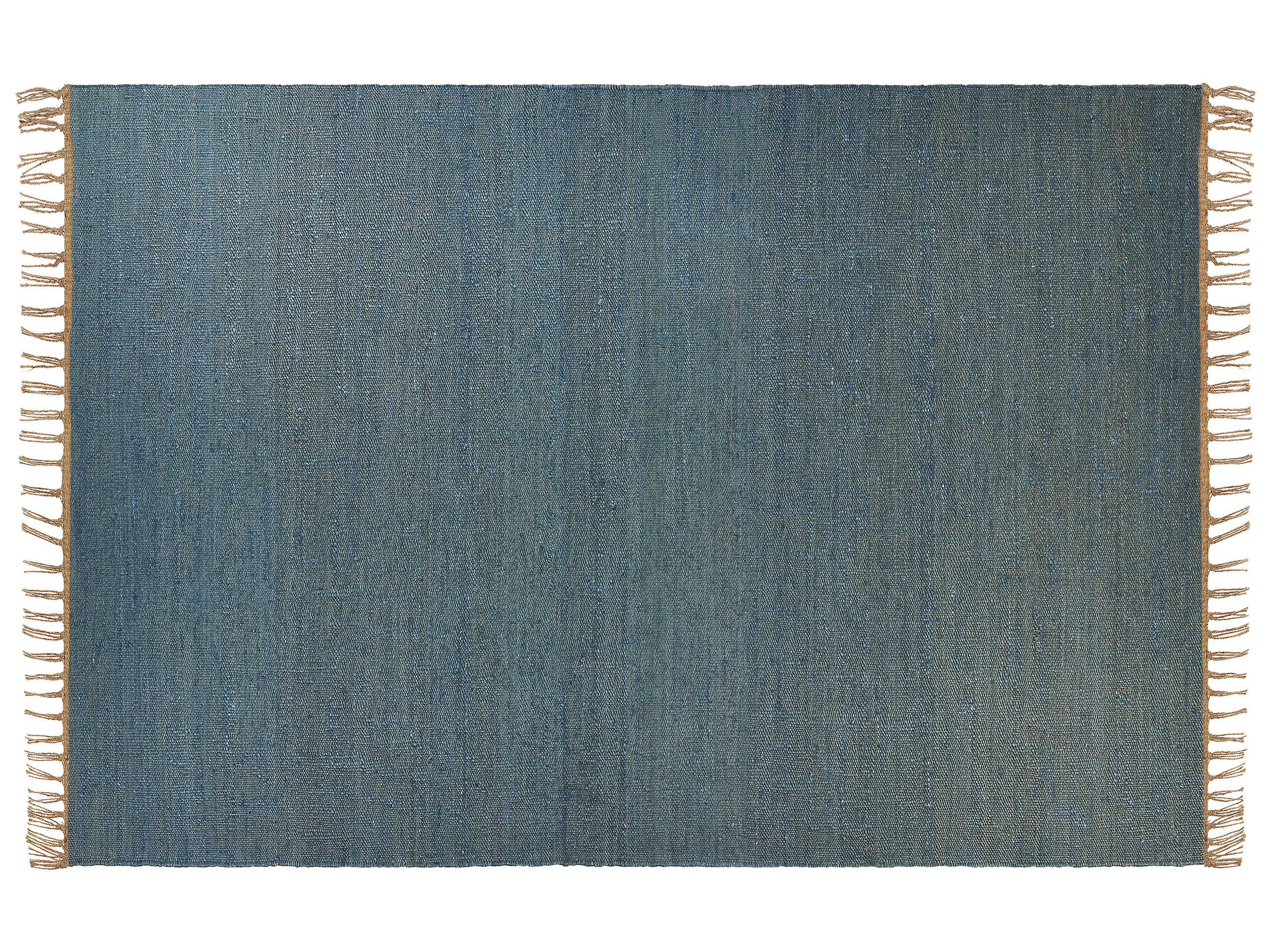 Jute Area Rug 160x230cm Blue - Gemini Interiors