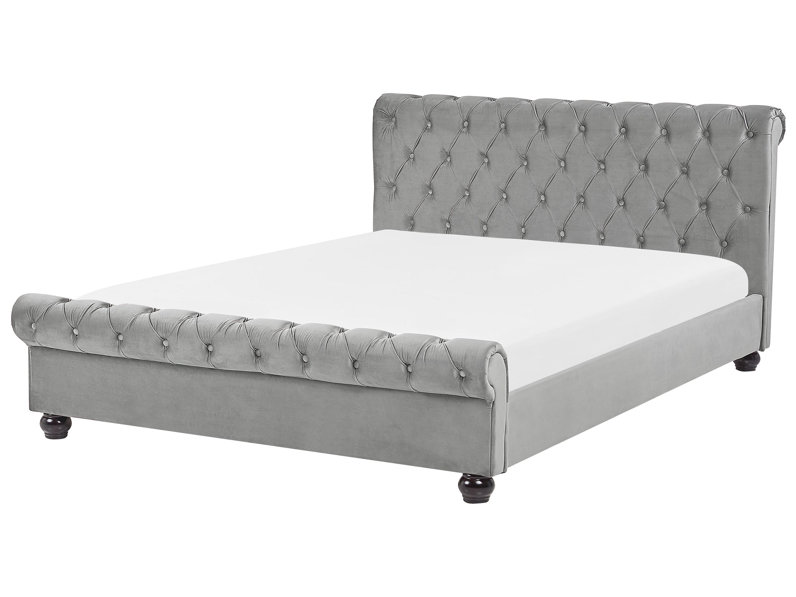 Velvet EU Double Waterbed Light Grey AVALLON - Gemini Interiors
