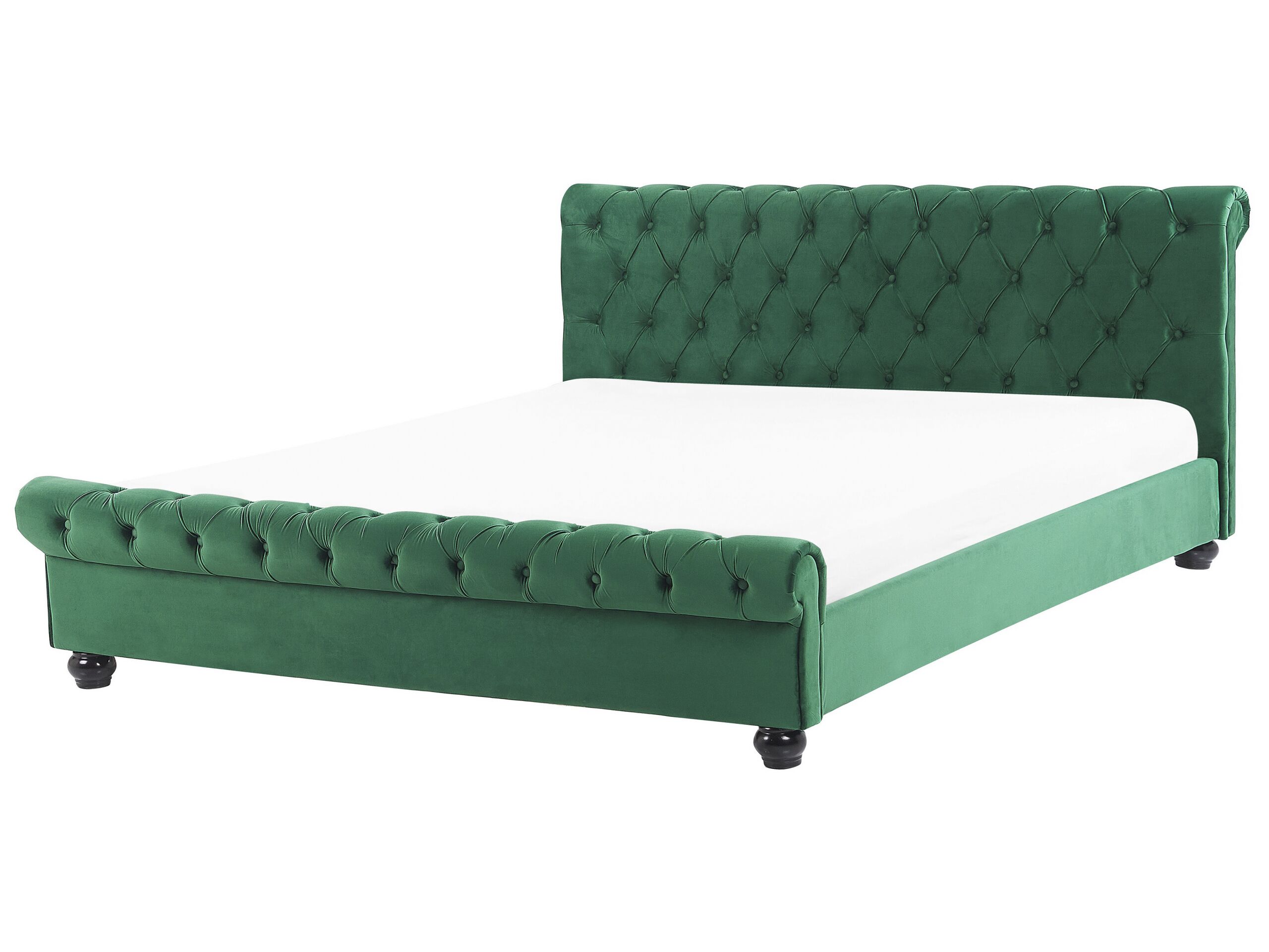 Velvet EU King Size Waterbed Green AVALLON - Gemini Interiors