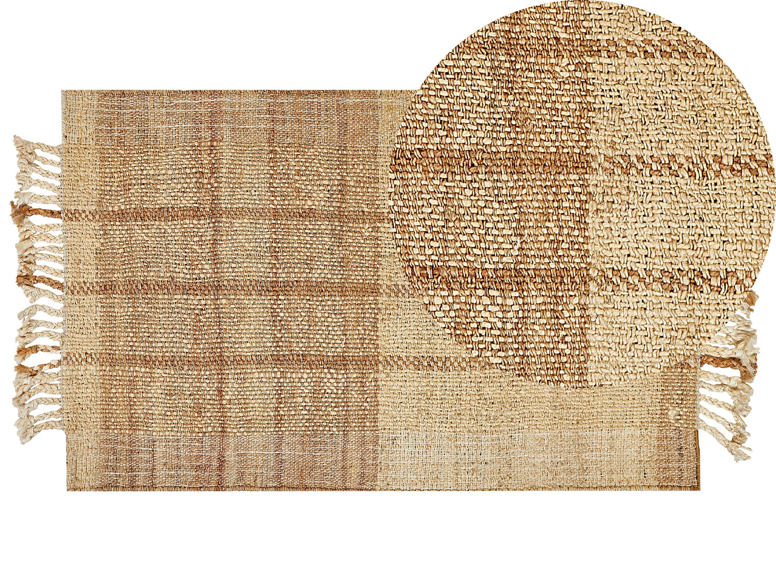 Jute Area Rug 80x150cm Beige - Gemini Interiors