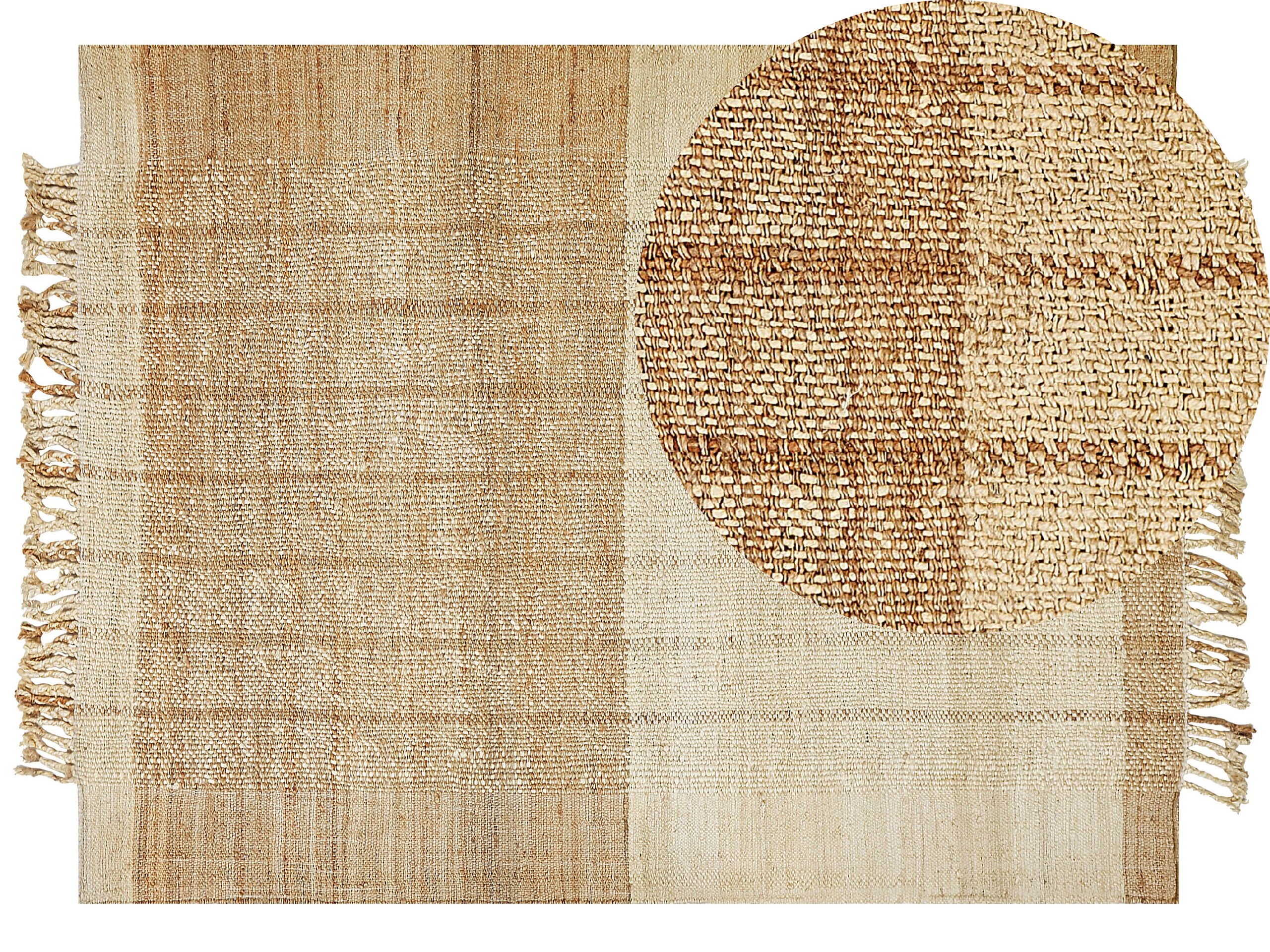 Jute Area Rug 160x230cm Beige - Gemini Interiors