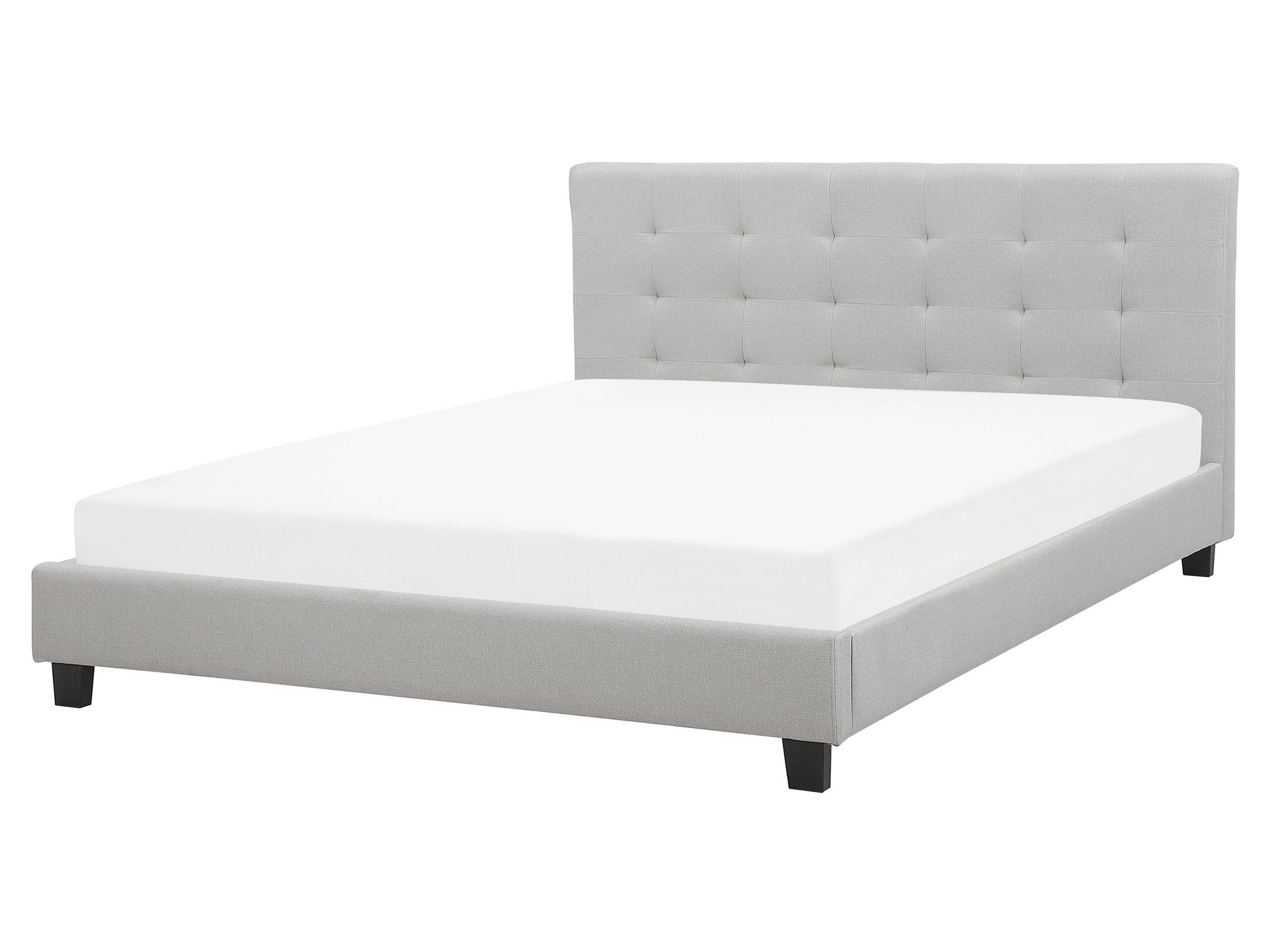 Fabric EU King Size Waterbed Light Grey LA ROCHELLE - Gemini Interiors
