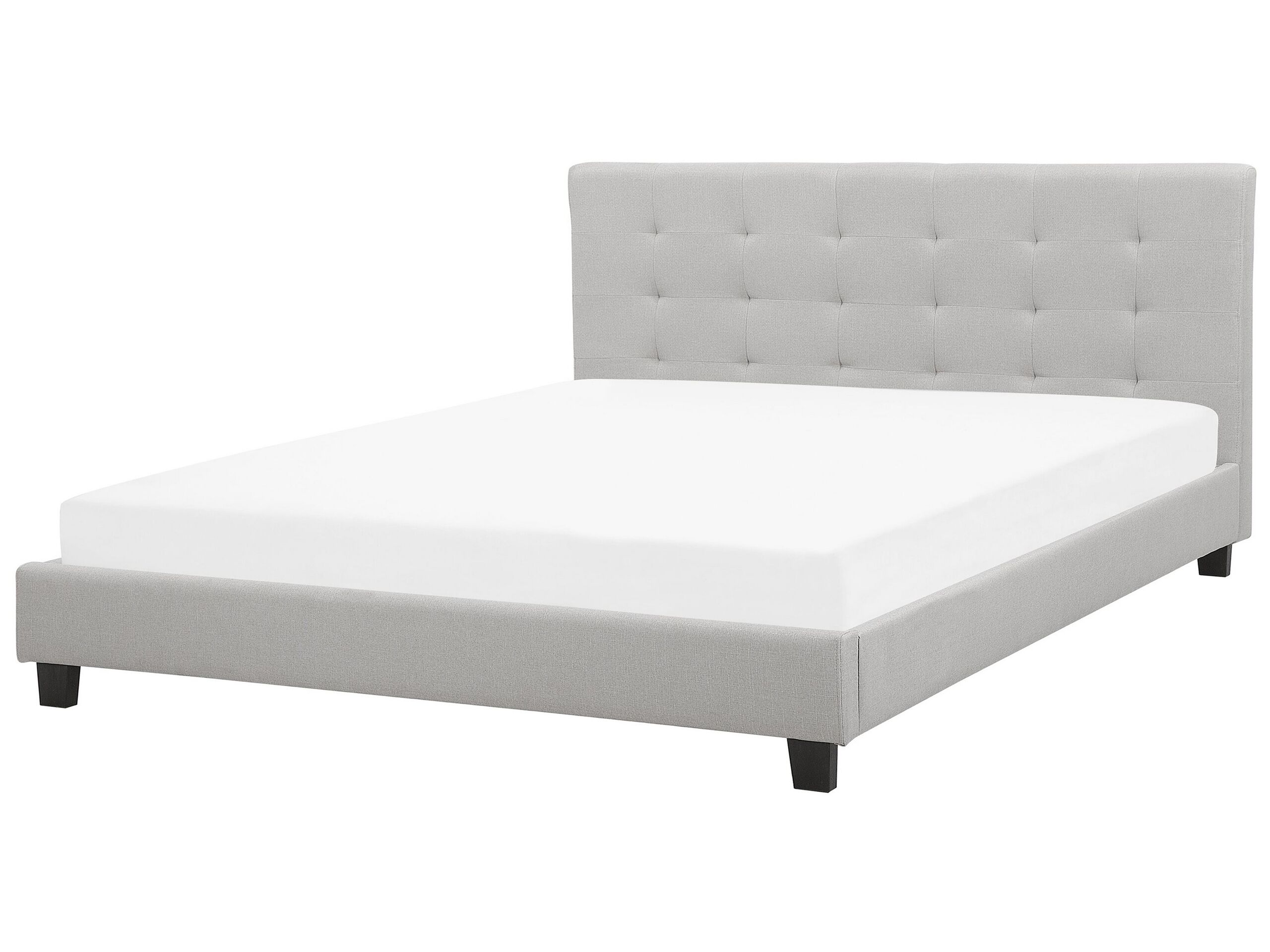 Fabric EU Super King Size Waterbed Light Grey LA ROCHELLE - Gemini Interiors