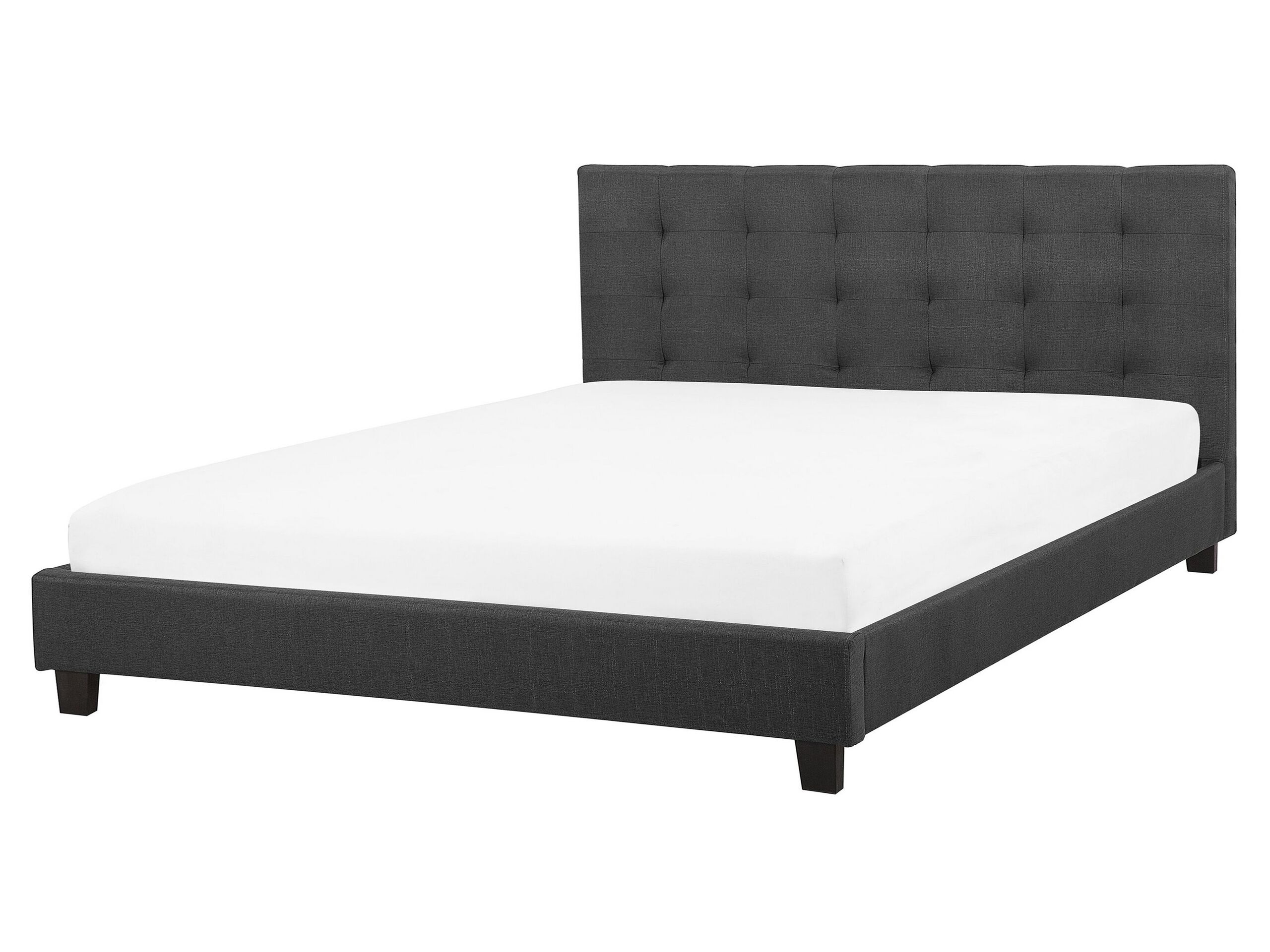 Fabric EU King Size Waterbed Dark Grey LA ROCHELLE - Gemini Interiors