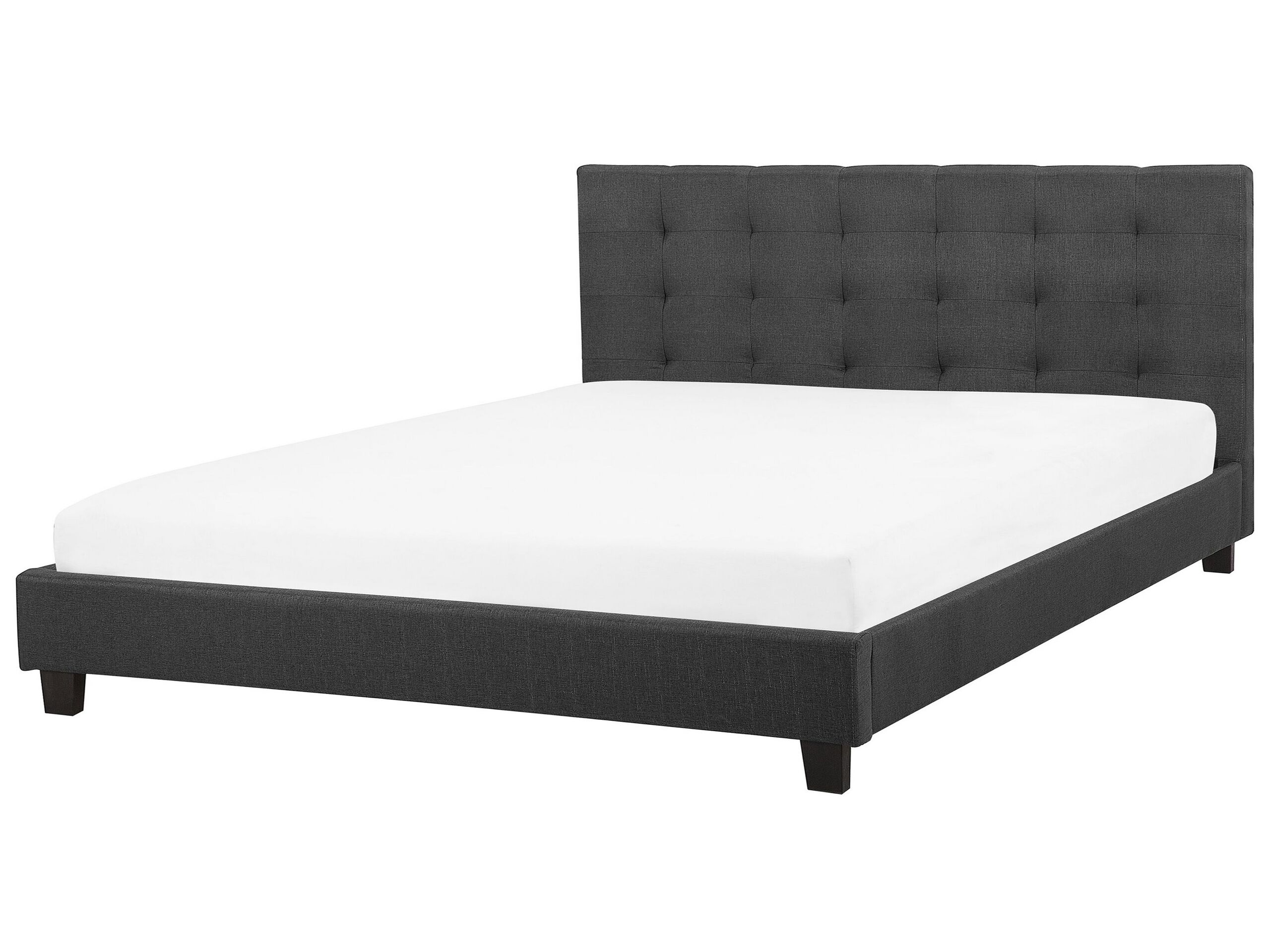 Fabric EU Super King Size Waterbed Dark Grey LA ROCHELLE - Gemini Interiors