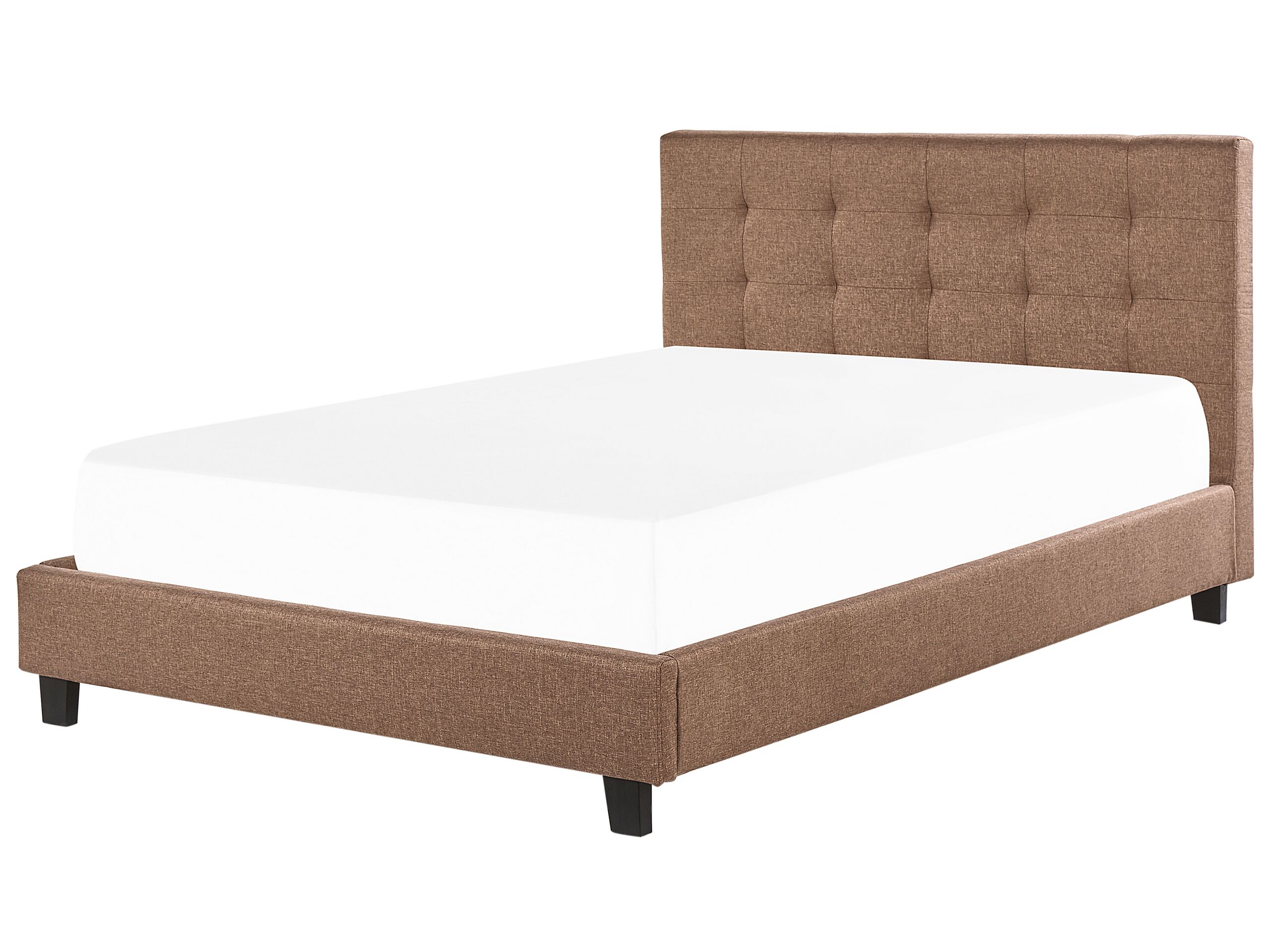 Fabric EU Super King Size Waterbed Brown LA ROCHELLE - Gemini Interiors