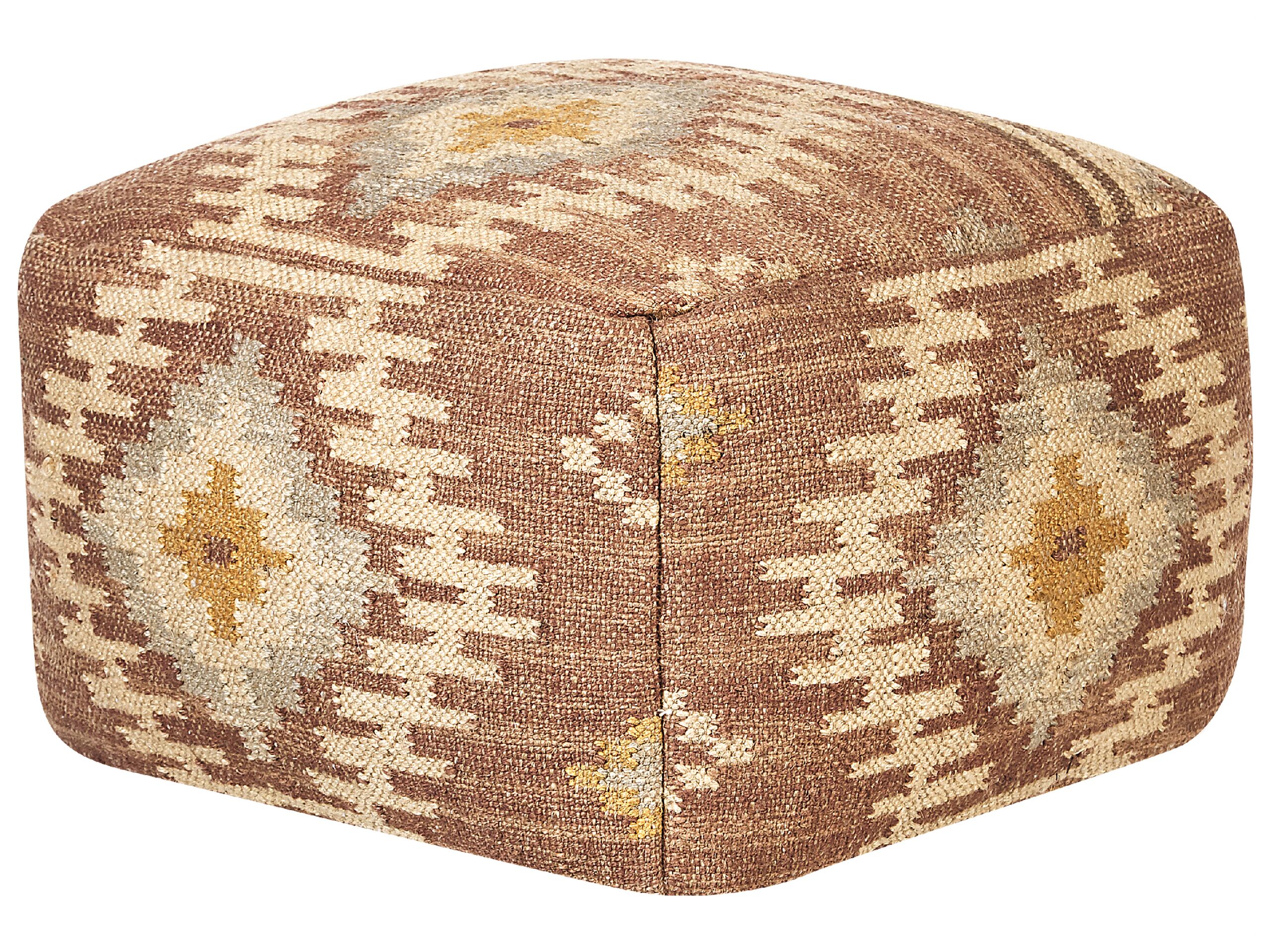 Jute Pouffe Multicolour BEEL - Gemini Interiors