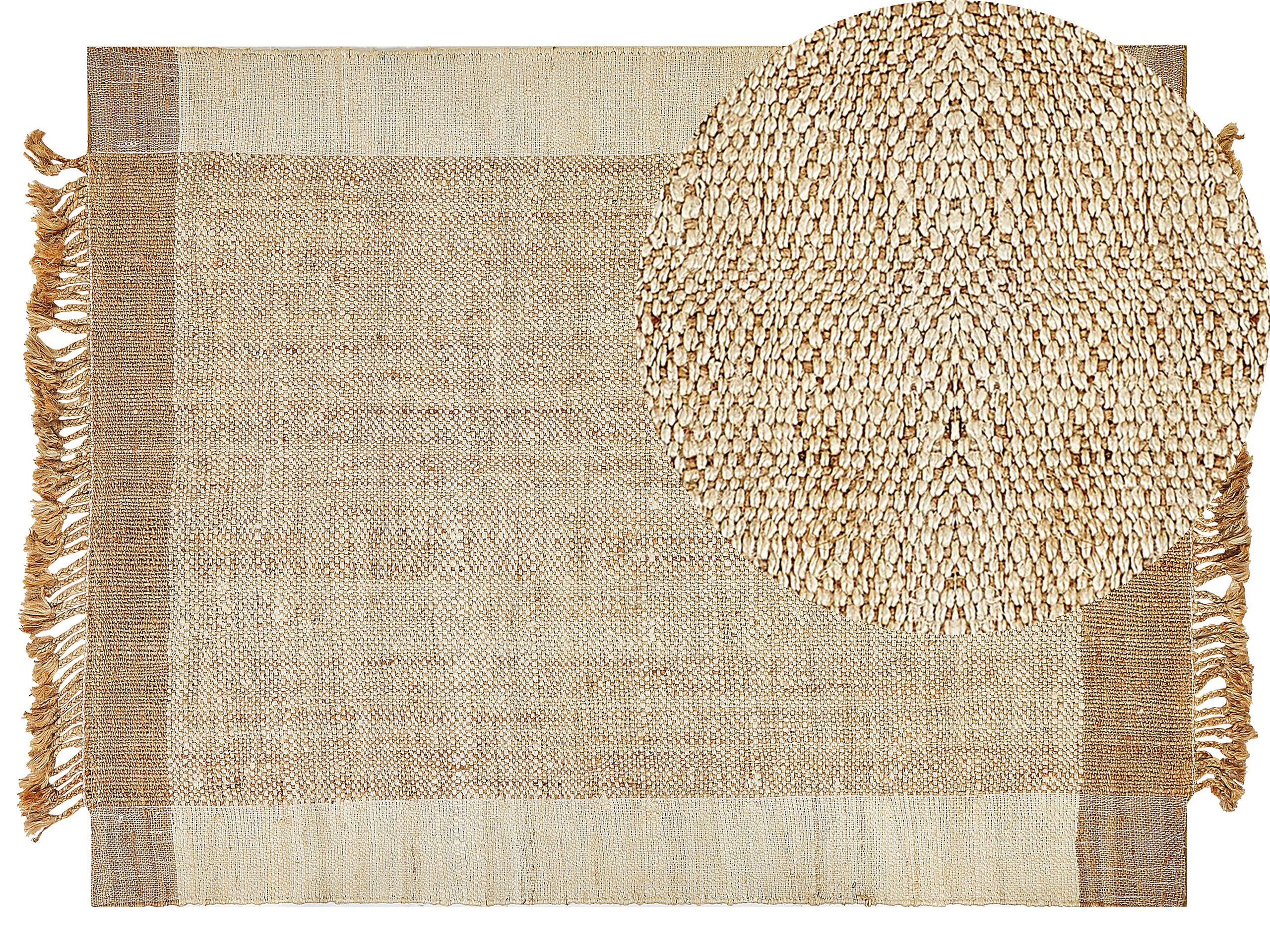 Jute Area Rug 160x230cm Beige - Gemini Interiors