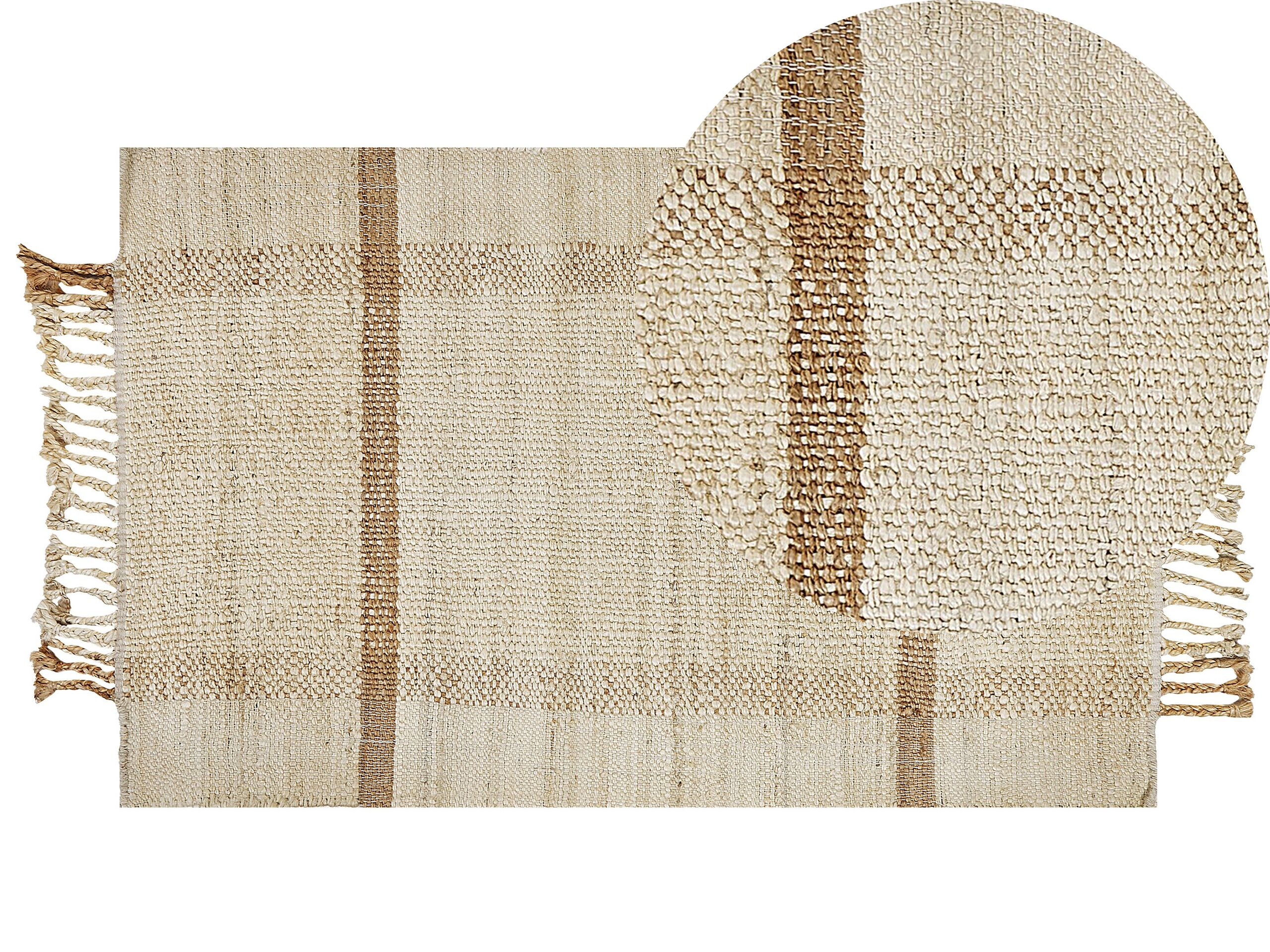 Jute Area Rug 80x150cm Beige - Gemini Interiors