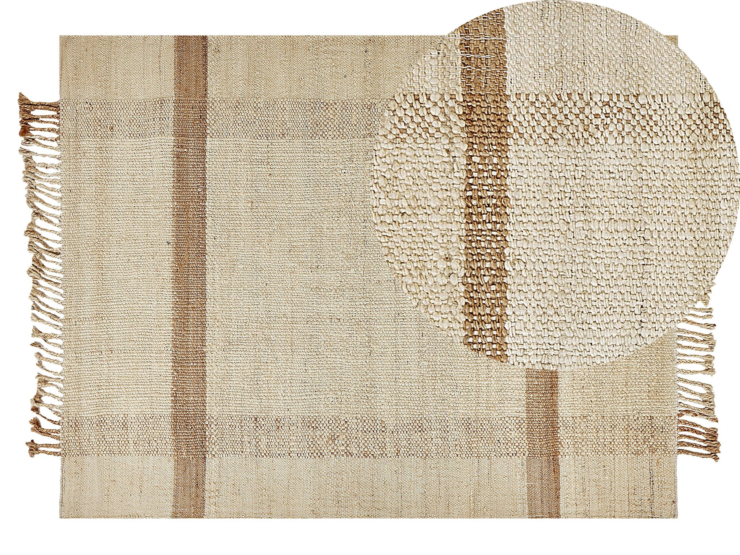 Jute Area Rug 140x200cm Beige - Gemini Interiors
