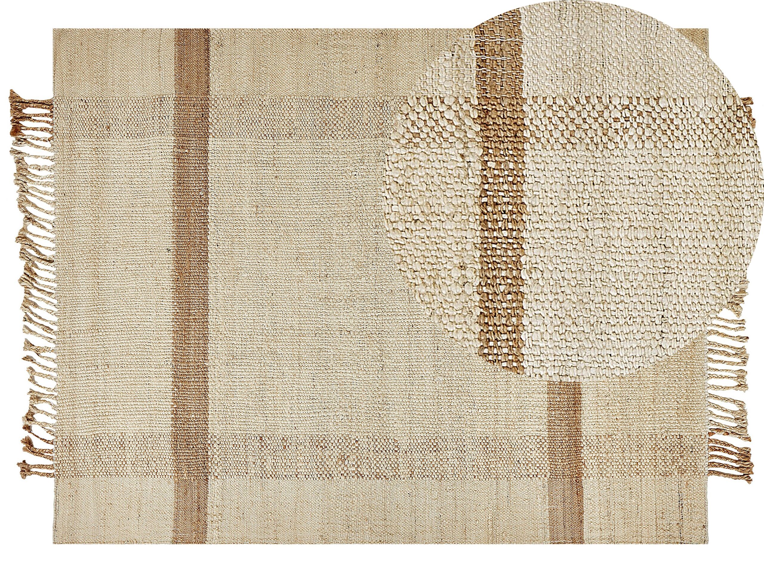 Jute Area Rug 160x230cm Beige - Gemini Interiors