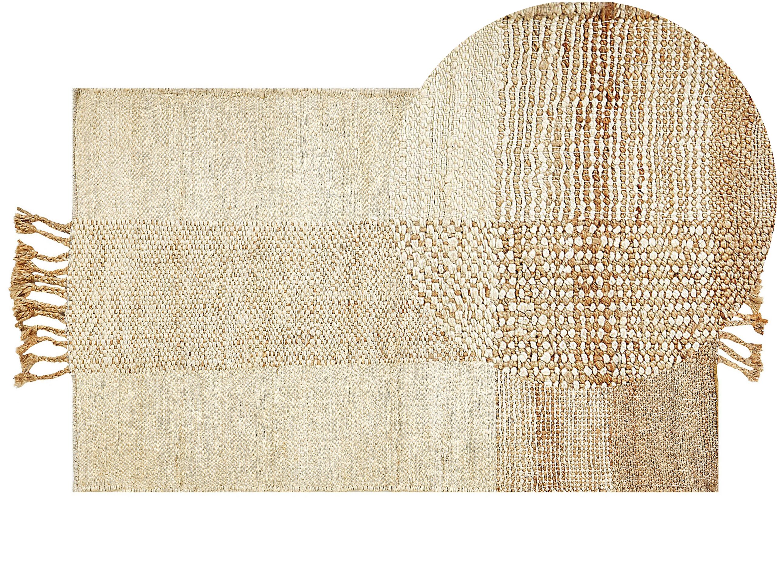 Jute Area Rug 80x150cm Beige - Gemini Interiors