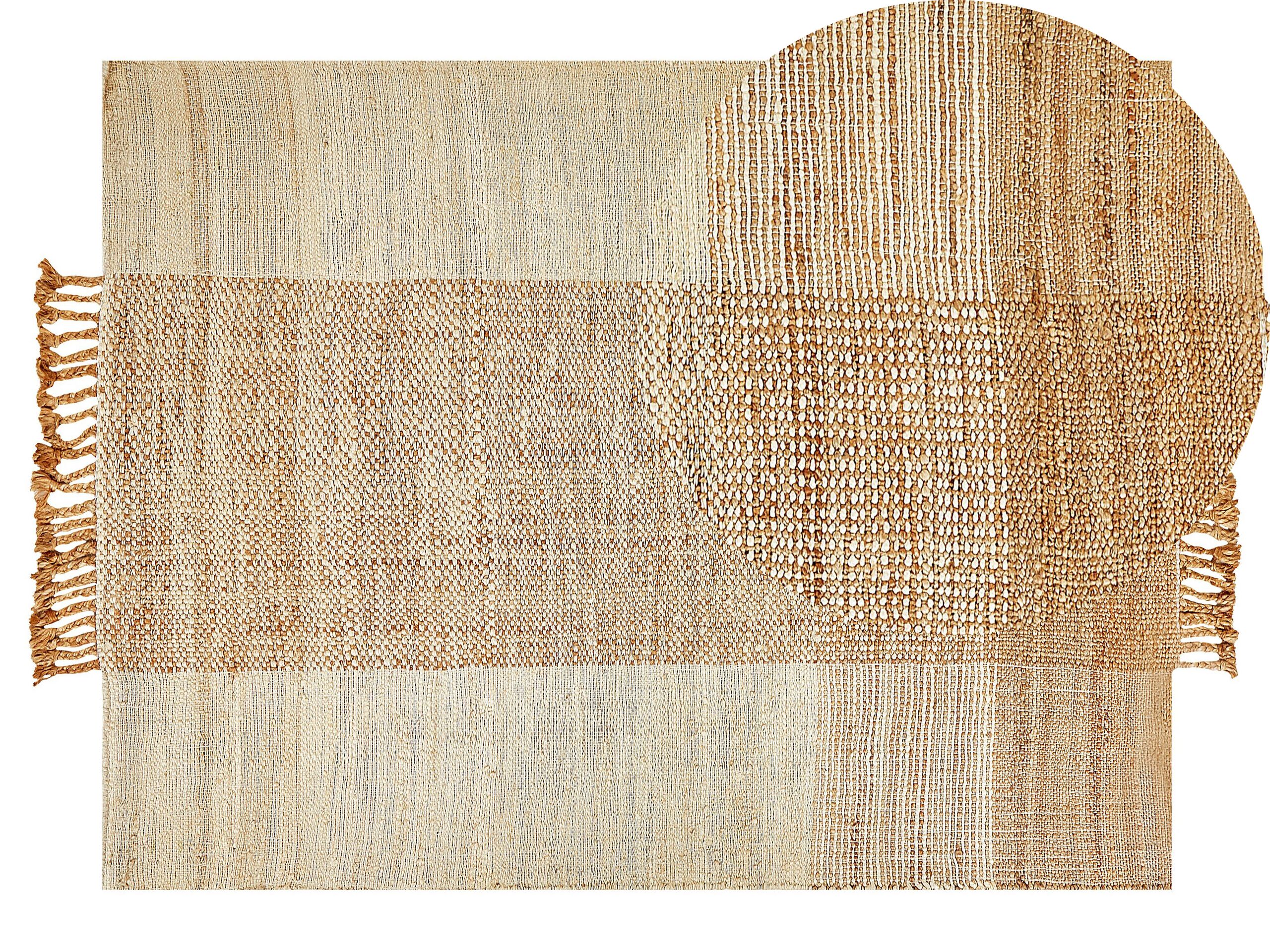 Jute Area Rug 140x200cm Beige - Gemini Interiors