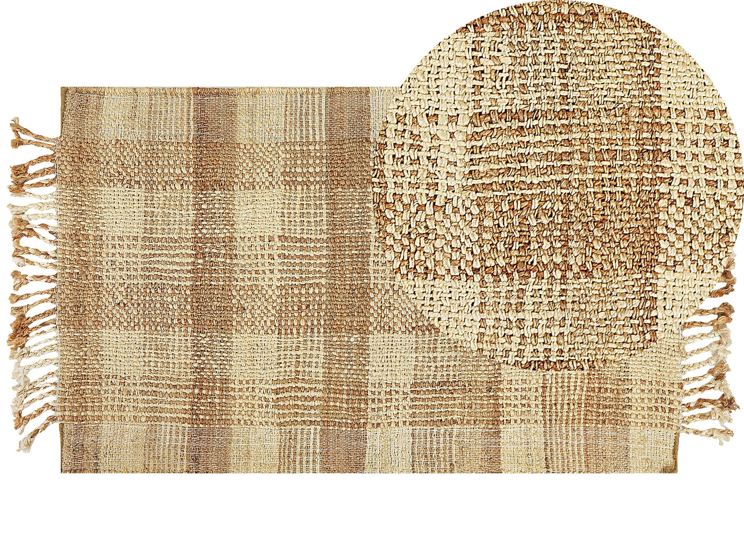 Jute Area Rug 80x150cm Beige - Gemini Interiors