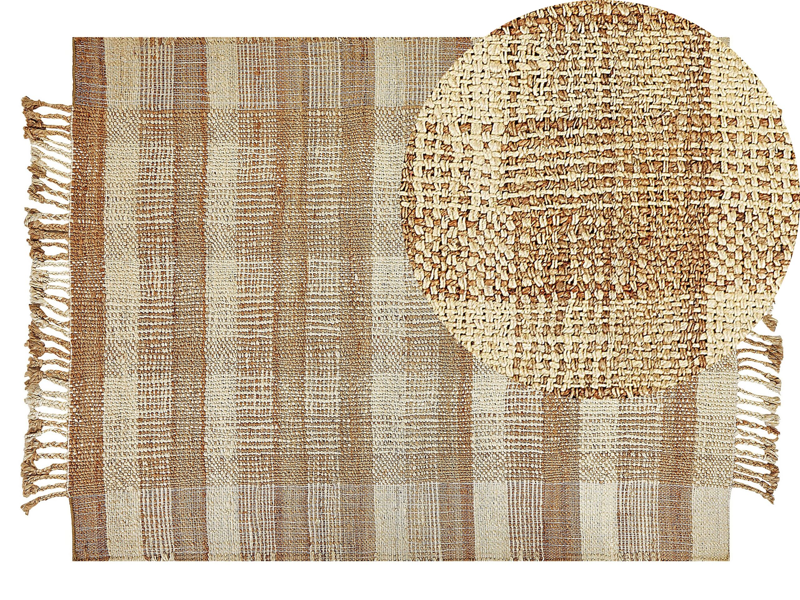 Jute Area Rug 140x200cm Beige - Gemini Interiors