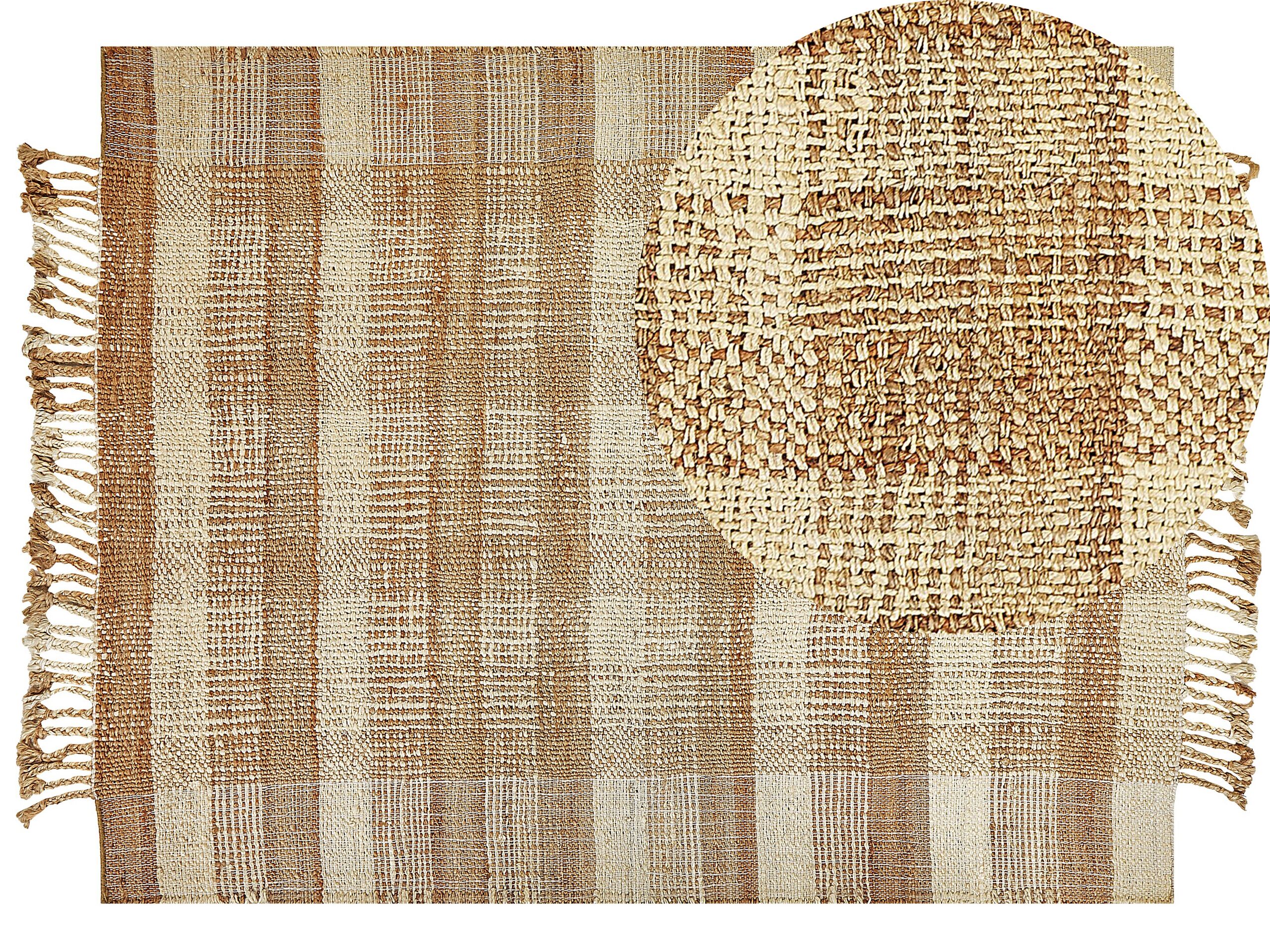 Jute Area Rug 160x230cm Beige - Gemini Interiors