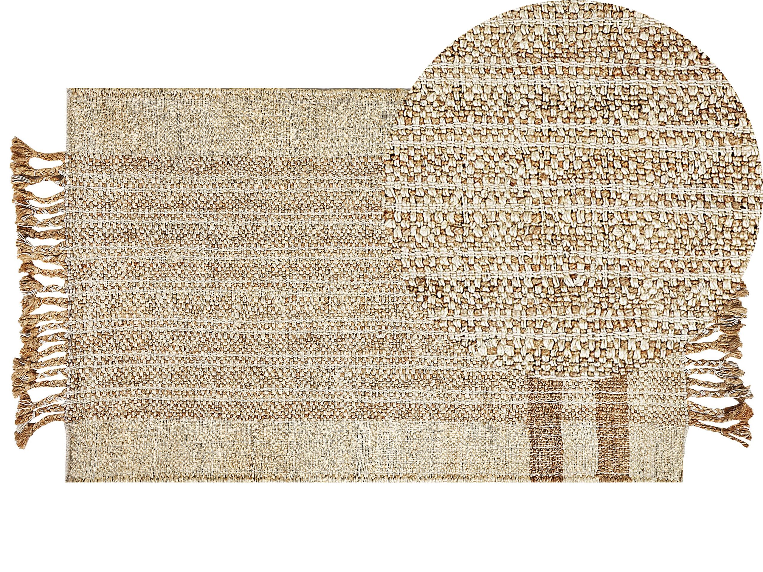 Jute Area Rug 80x150cm Beige - Gemini Interiors