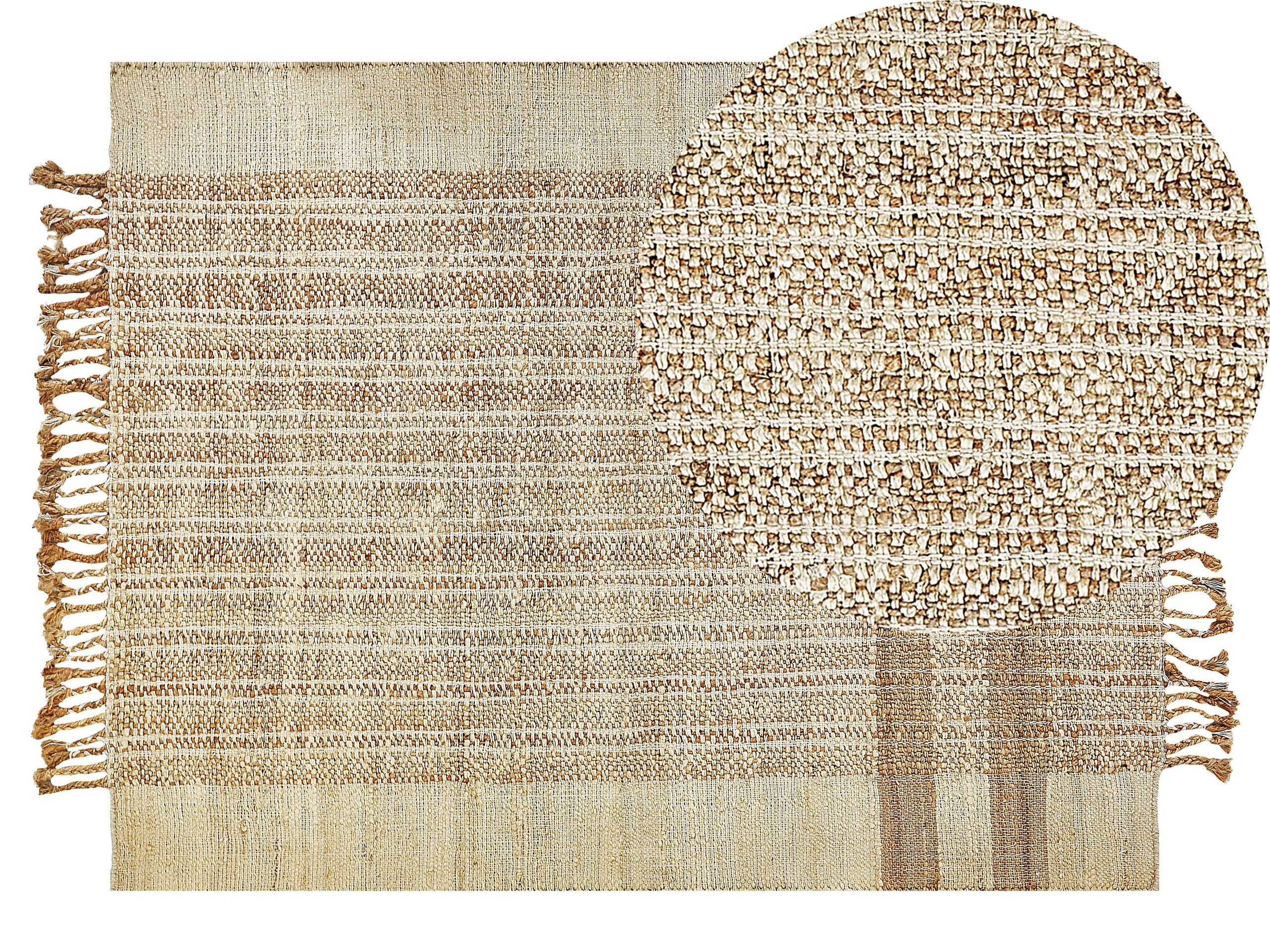 Jute Area Rug 140x200cm Beige - Gemini Interiors