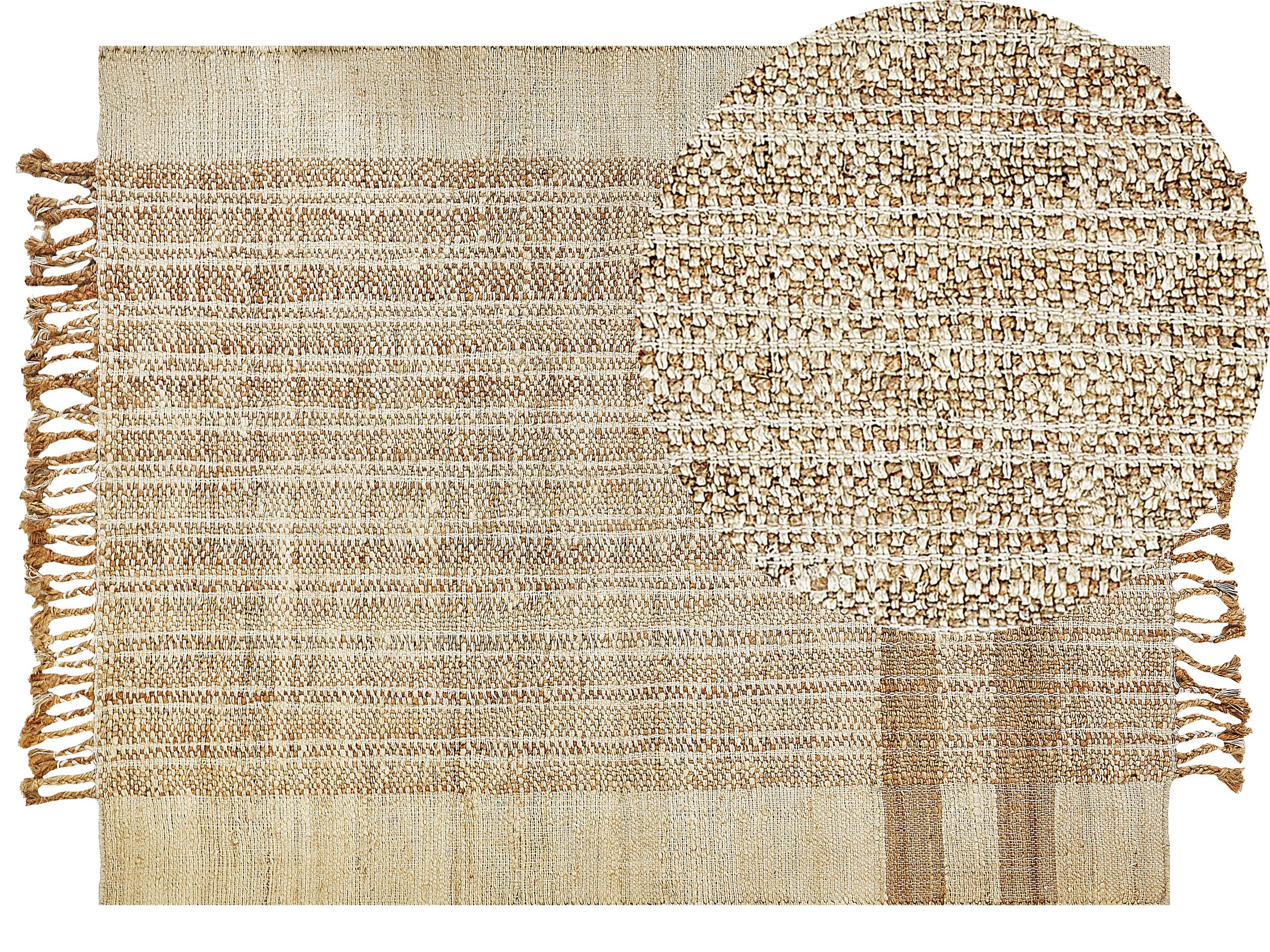Jute Area Rug 160x230cm Beige - Gemini Interiors
