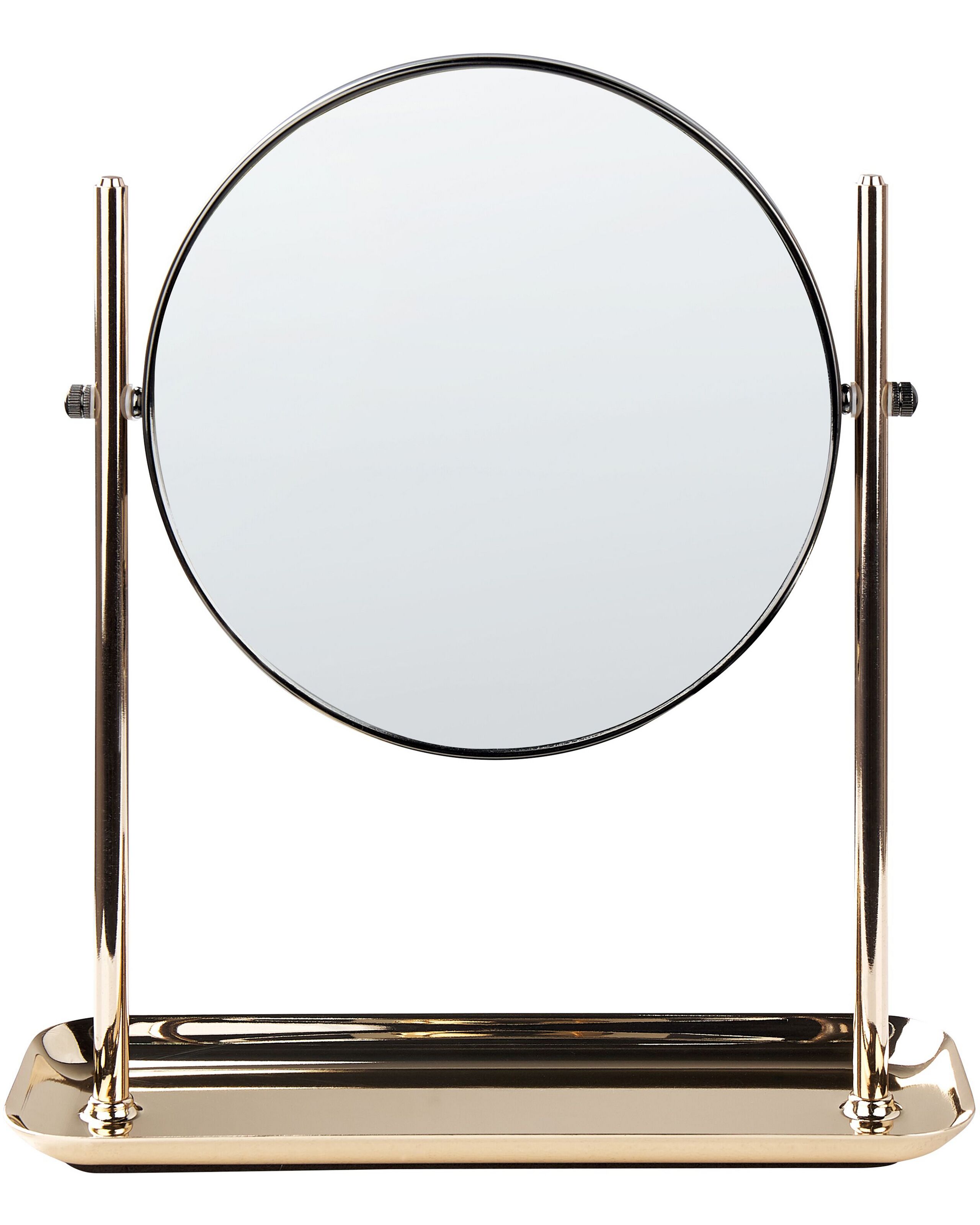 Makeup Mirror 20cm Gold - Gemini Interiors