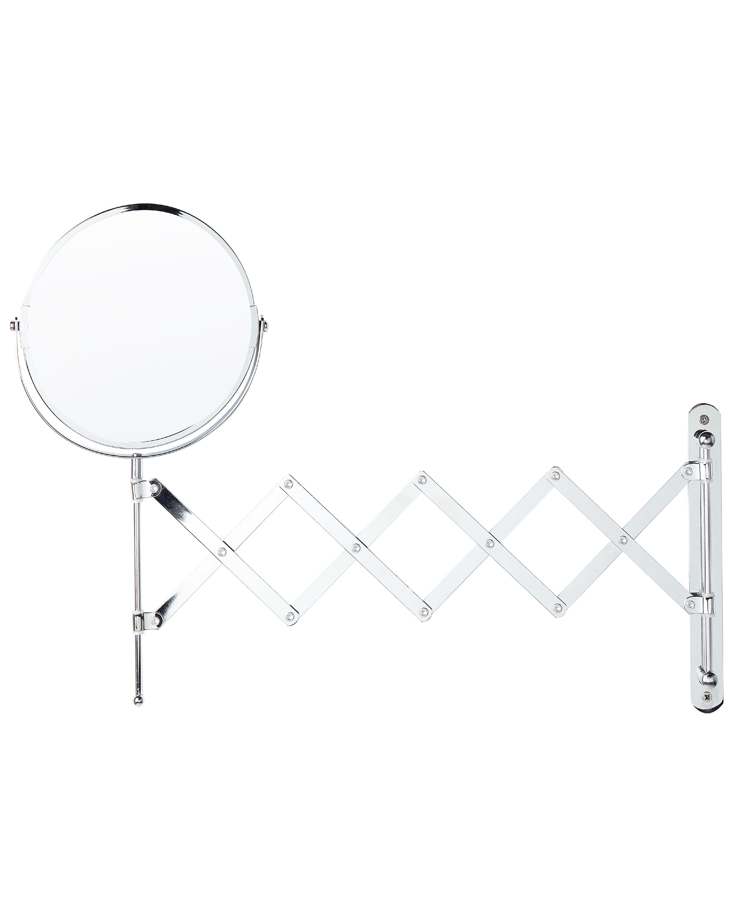 Extending Wall Makeup Mirror 19cm Silver - Gemini Interiors