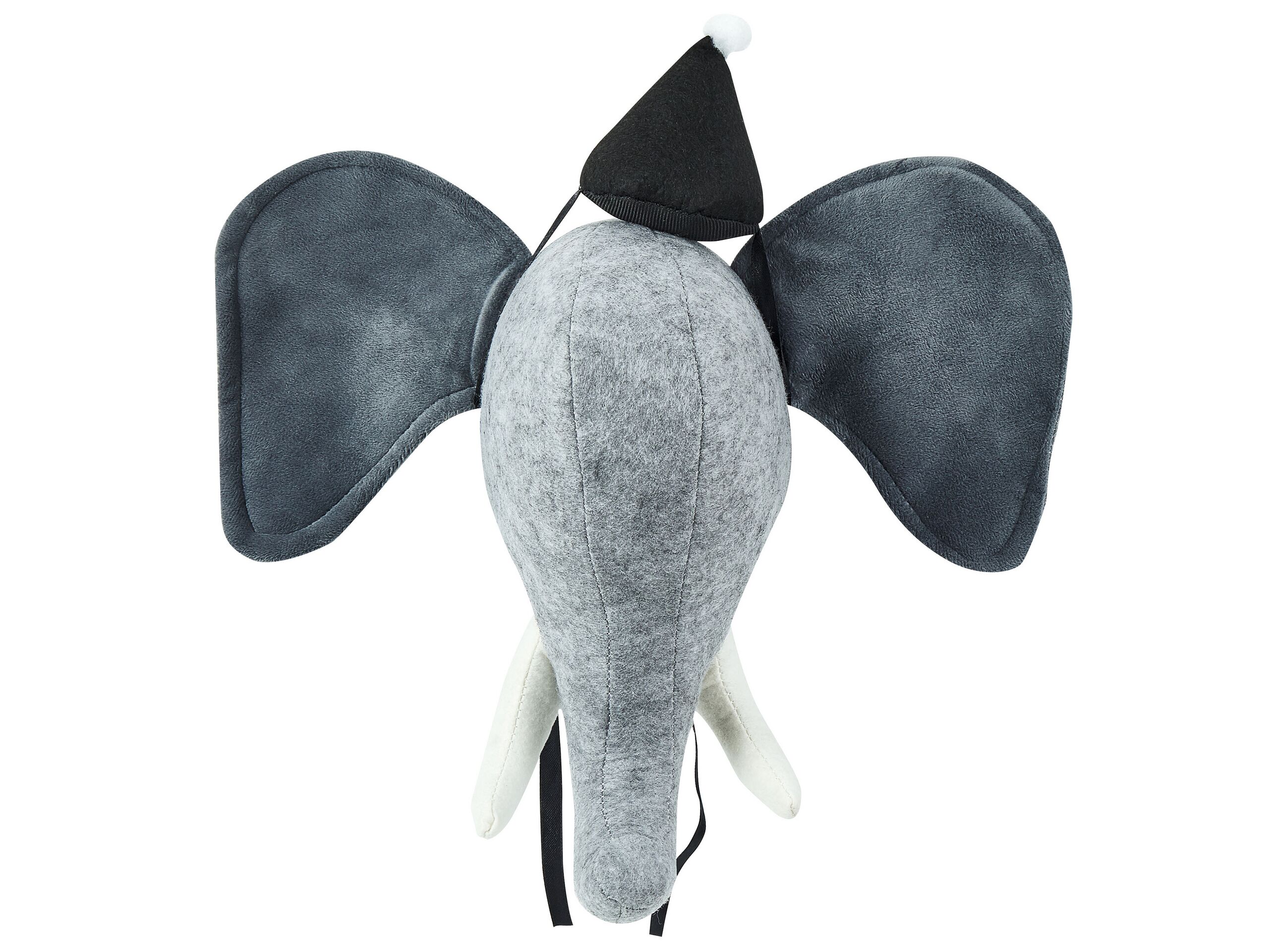 Plush Animal Head Wall DÃ cor Elephant Grey BADOU - Gemini Interiors