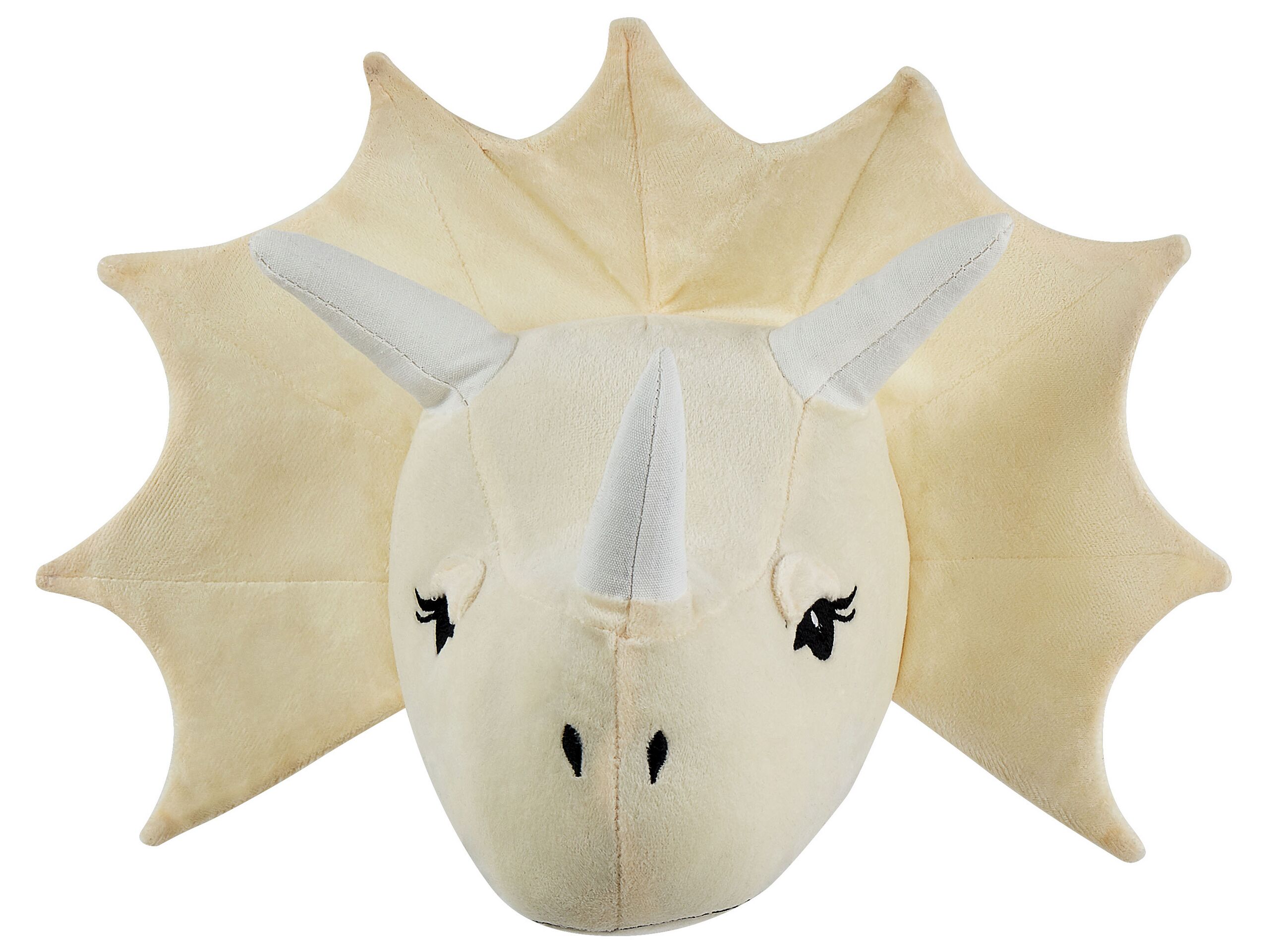 Plush Animal Head Wall DÃ cor Dinosaur Beige REXX - Gemini Interiors