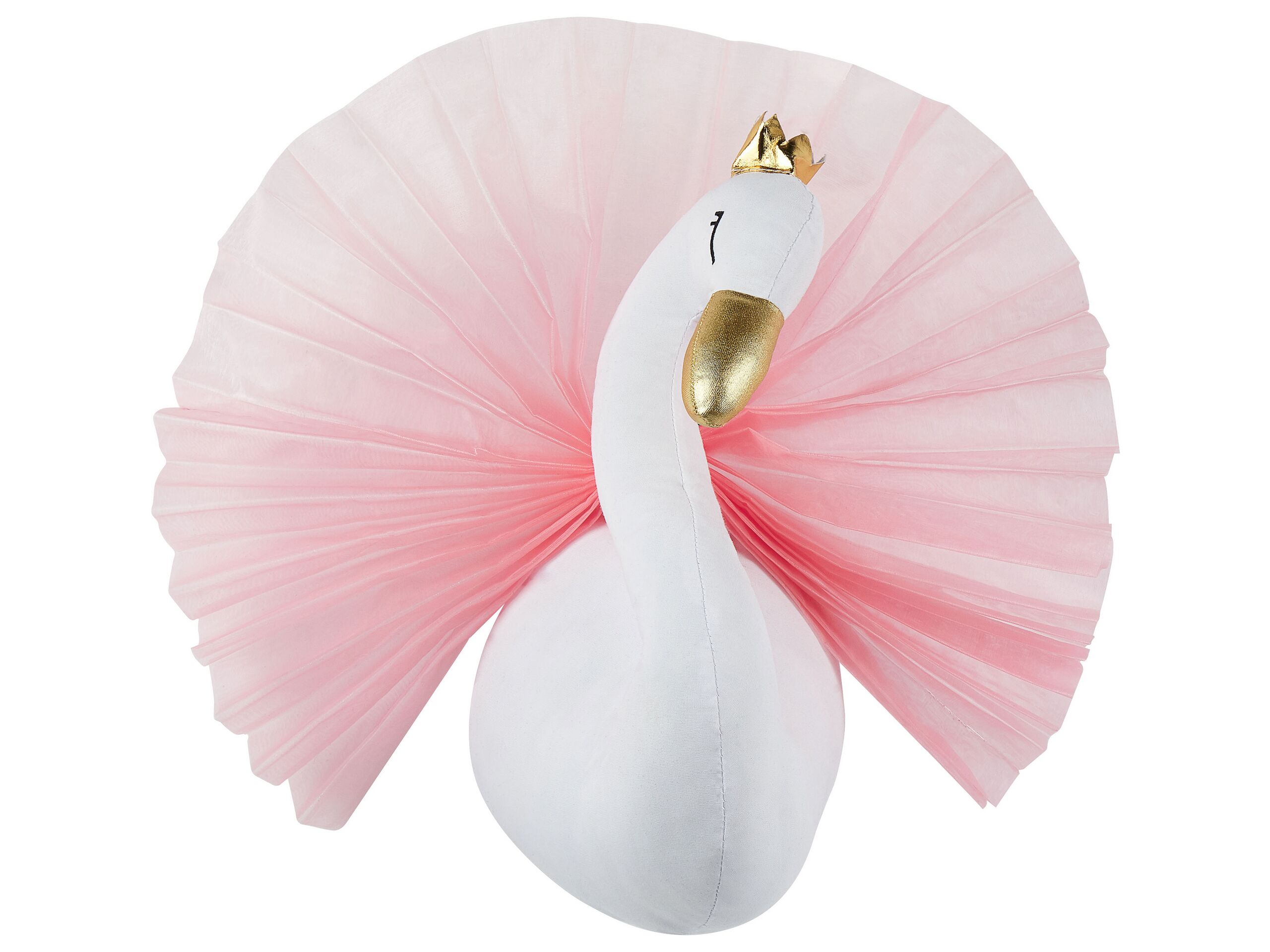 Plush Animal Head Wall DÃ cor Swan White ODETTA - Gemini Interiors