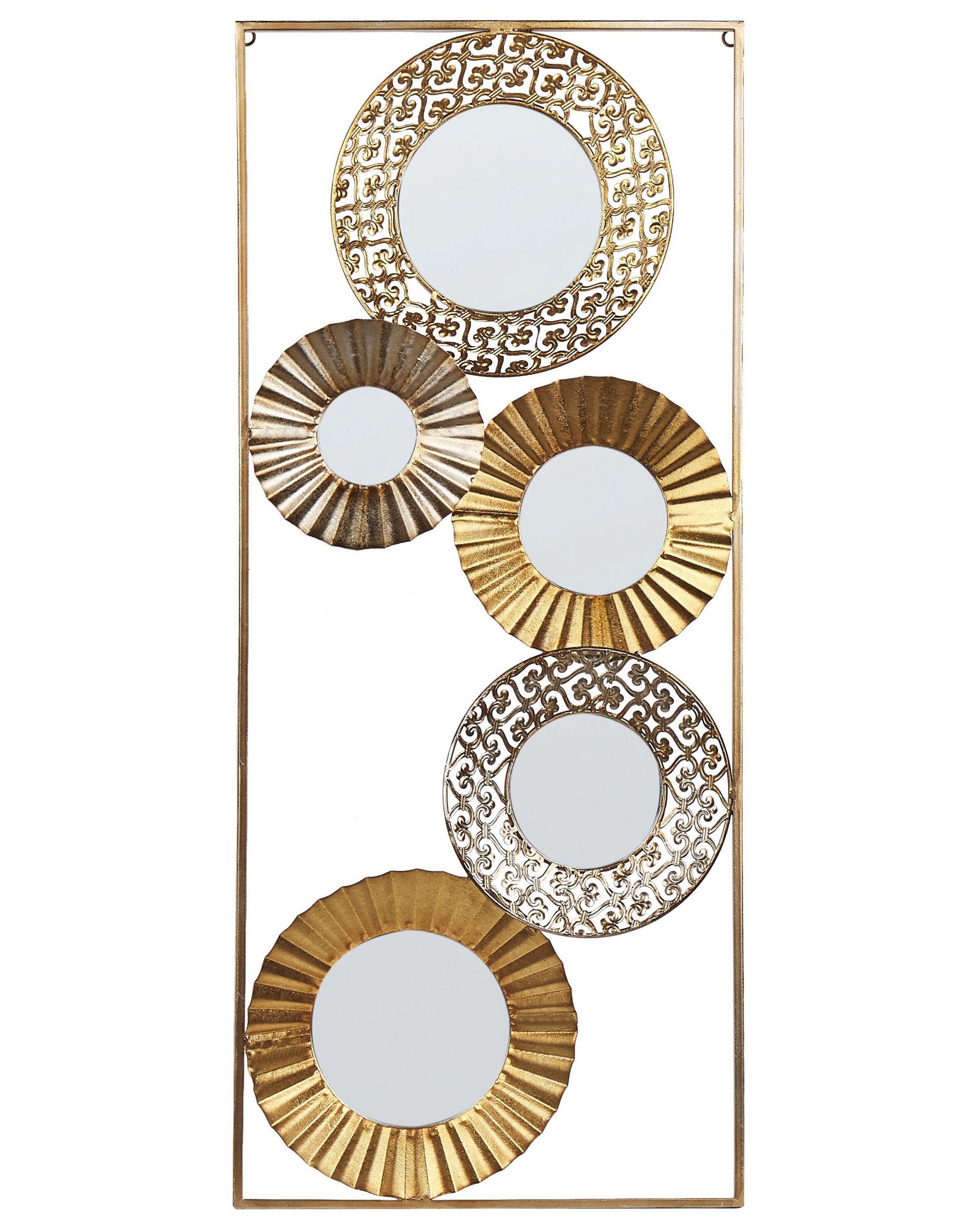 Wall Decor with Mirrors 39x90cm Gold - Gemini Interiors