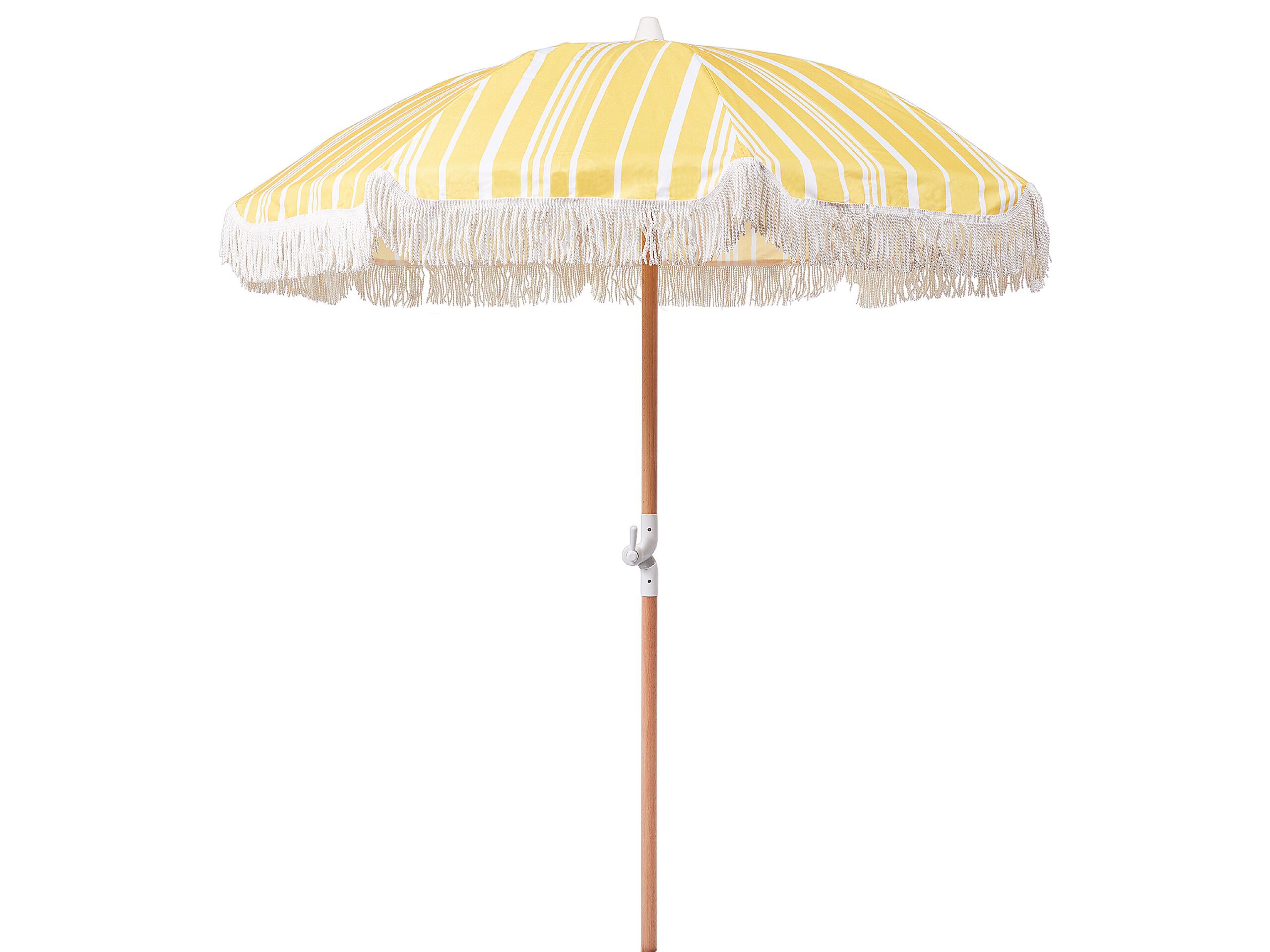 Garden Market Parasol 1.5 m Yellow and White MONDELLO - Gemini Interiors