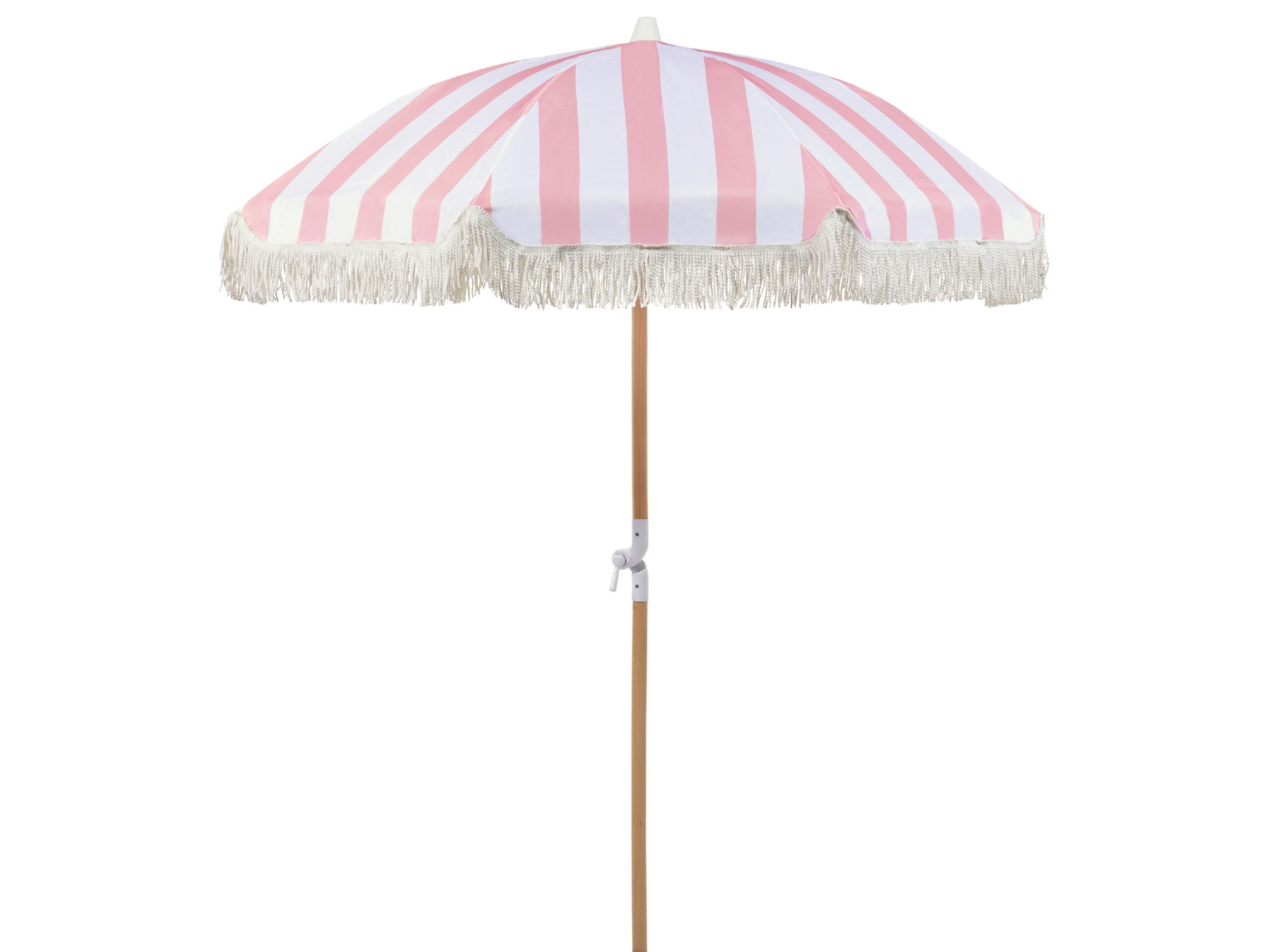 Garden Market Parasol 1.5 m Pink and White MONDELLO - Gemini Interiors
