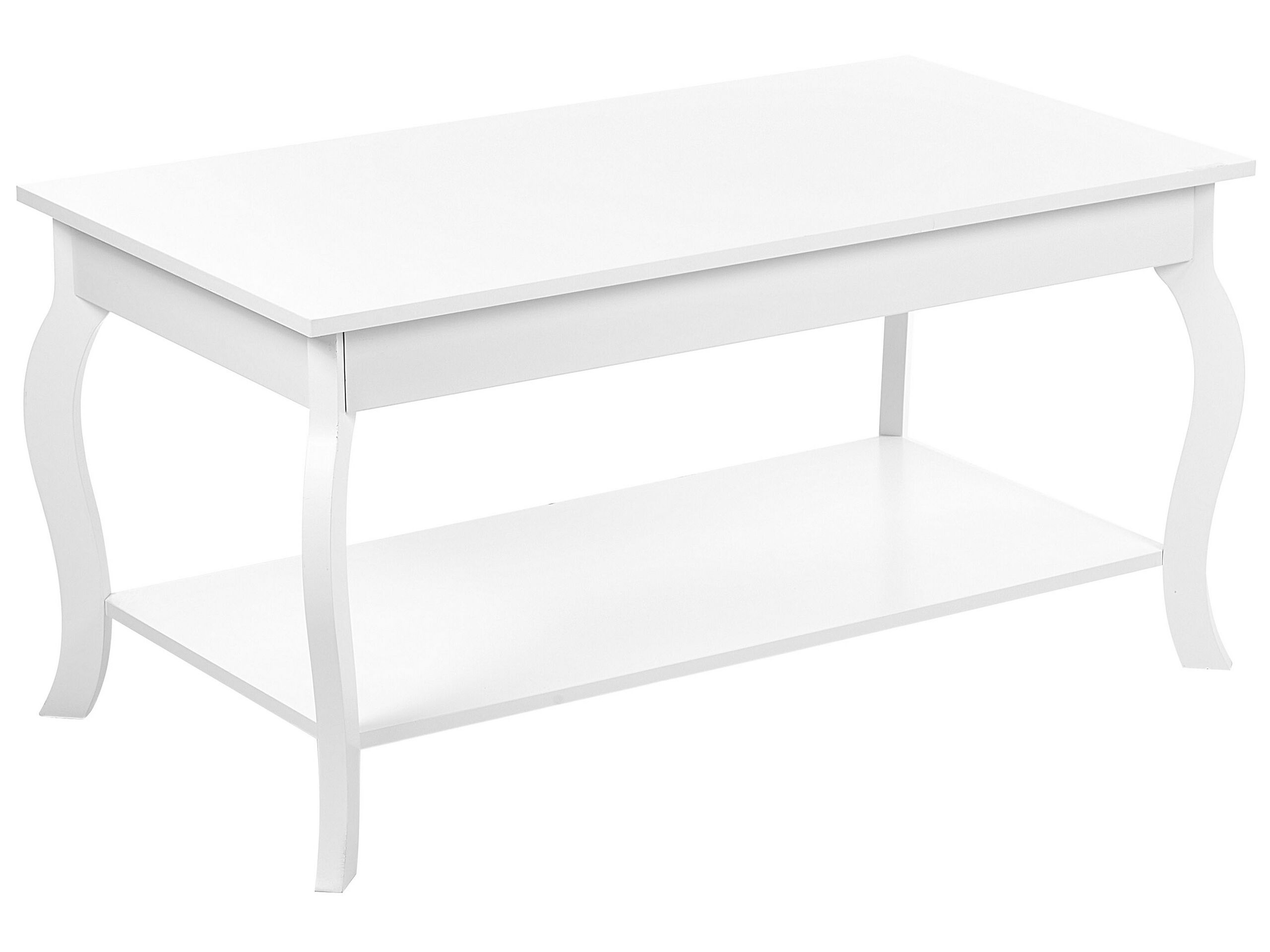 Coffee Table with Shelf White HARTFORD - Gemini Interiors