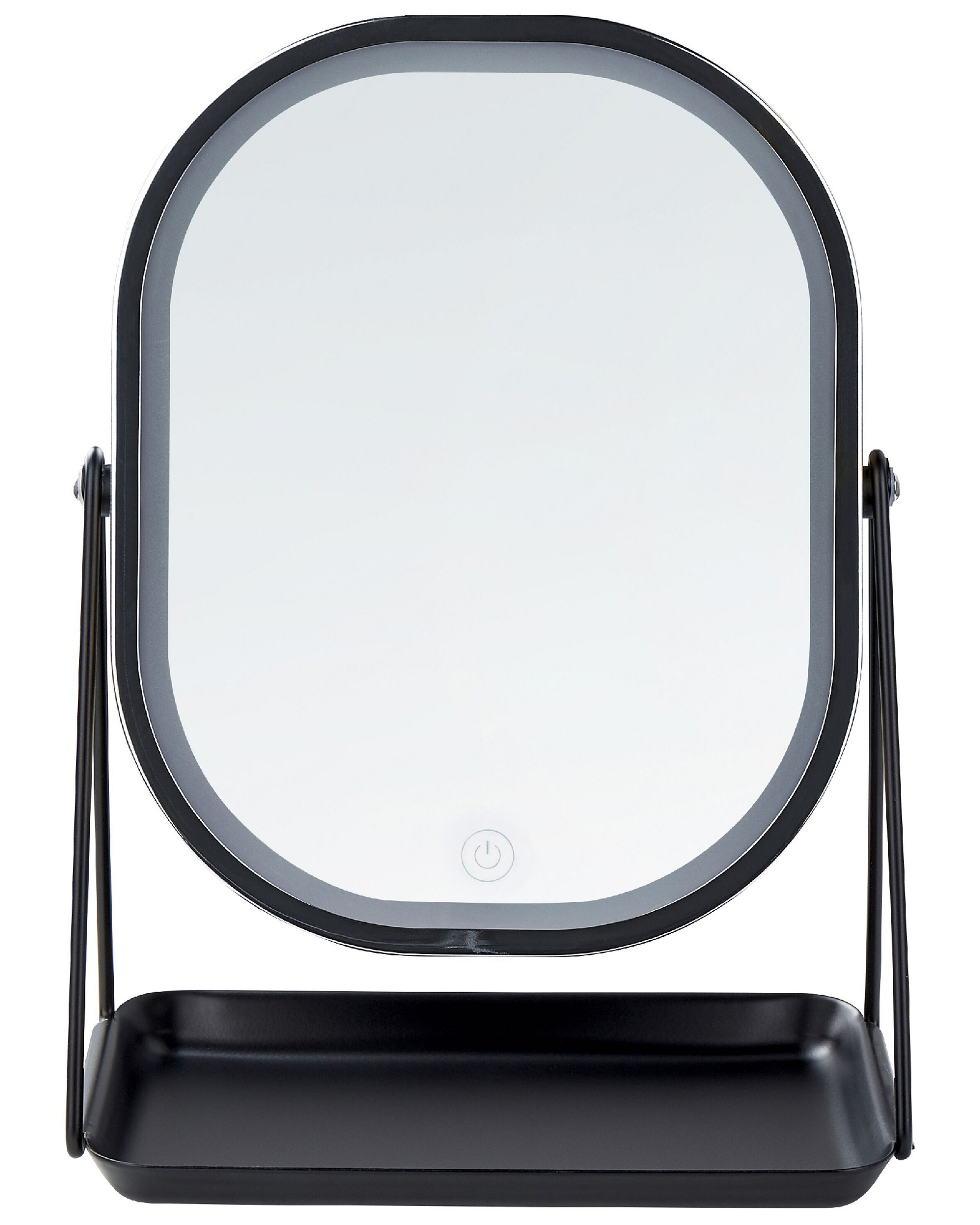 Lighted Makeup Mirror 20x22cm Silver - Gemini Interiors
