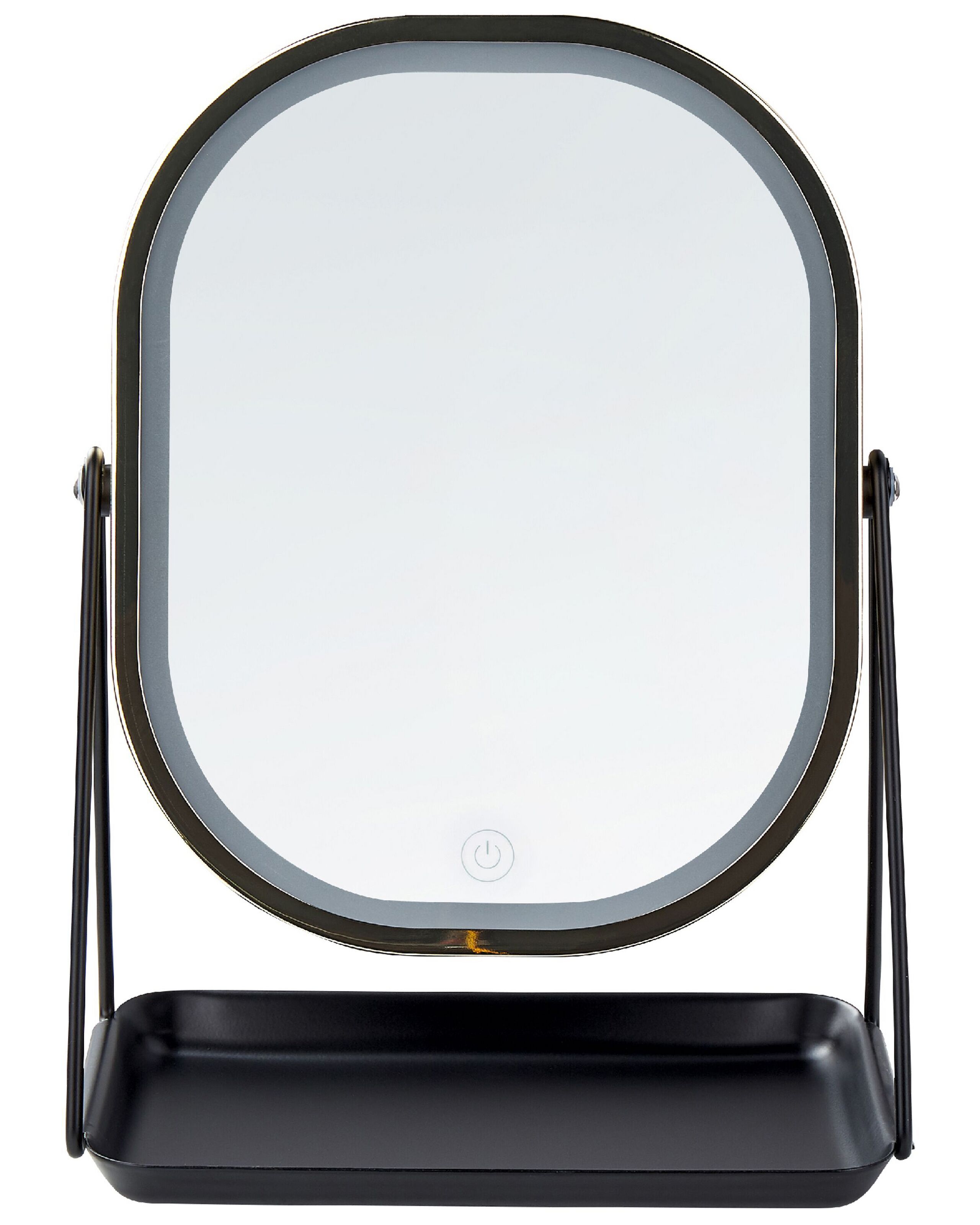 Lighted Makeup Mirror 20x22cm Gold - Gemini Interiors