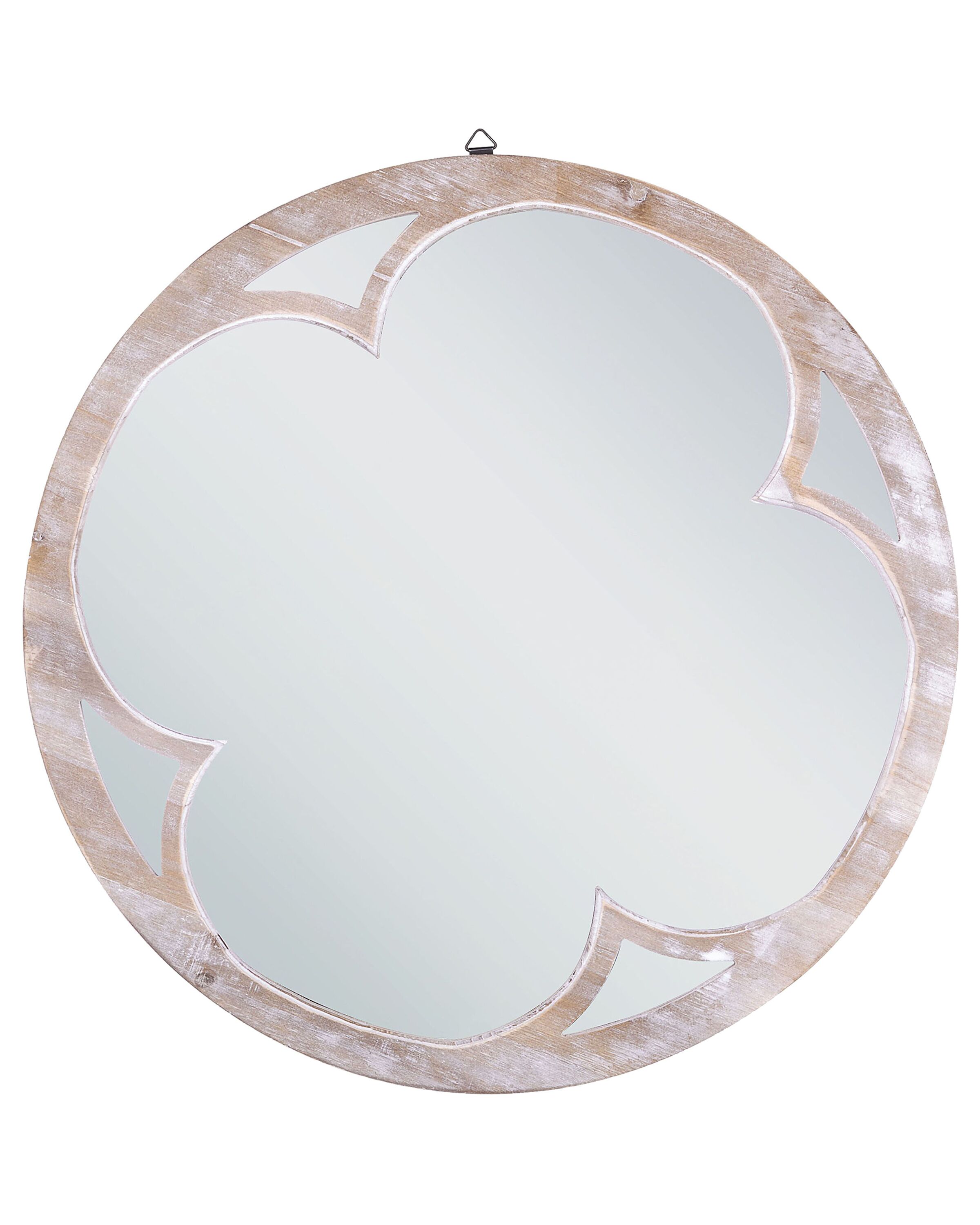 Round Wall Mirror 60cm Light Wood - Gemini Interiors