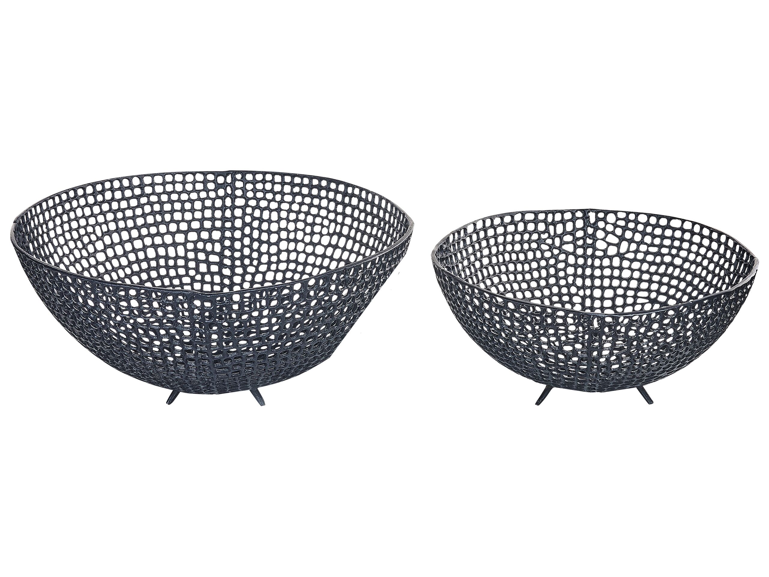 Set of 2 Decorative Bowls Black - Gemini Interiors