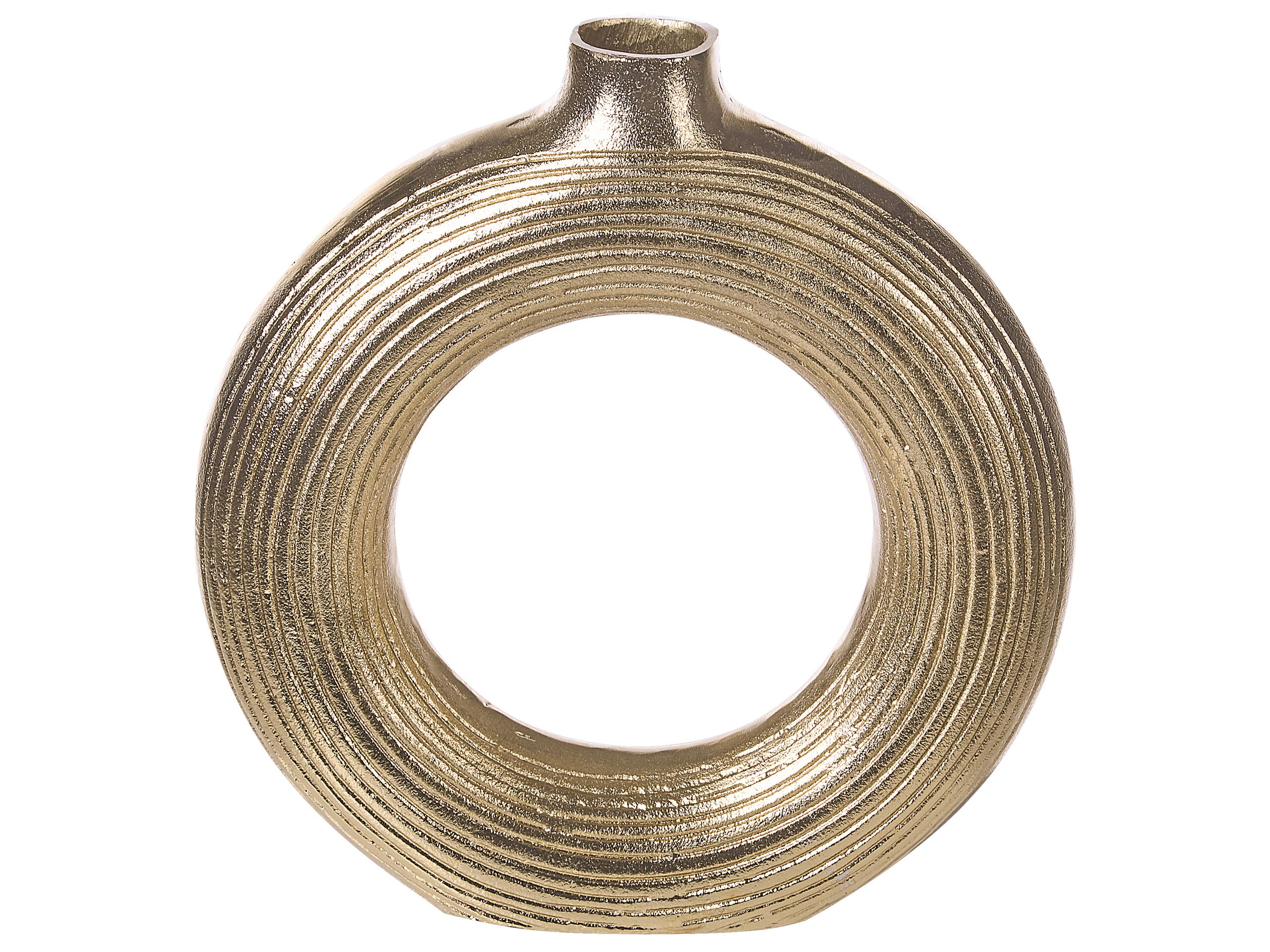 Aluminium Decorative Vase 40 Gold COMAL - Gemini Interiors