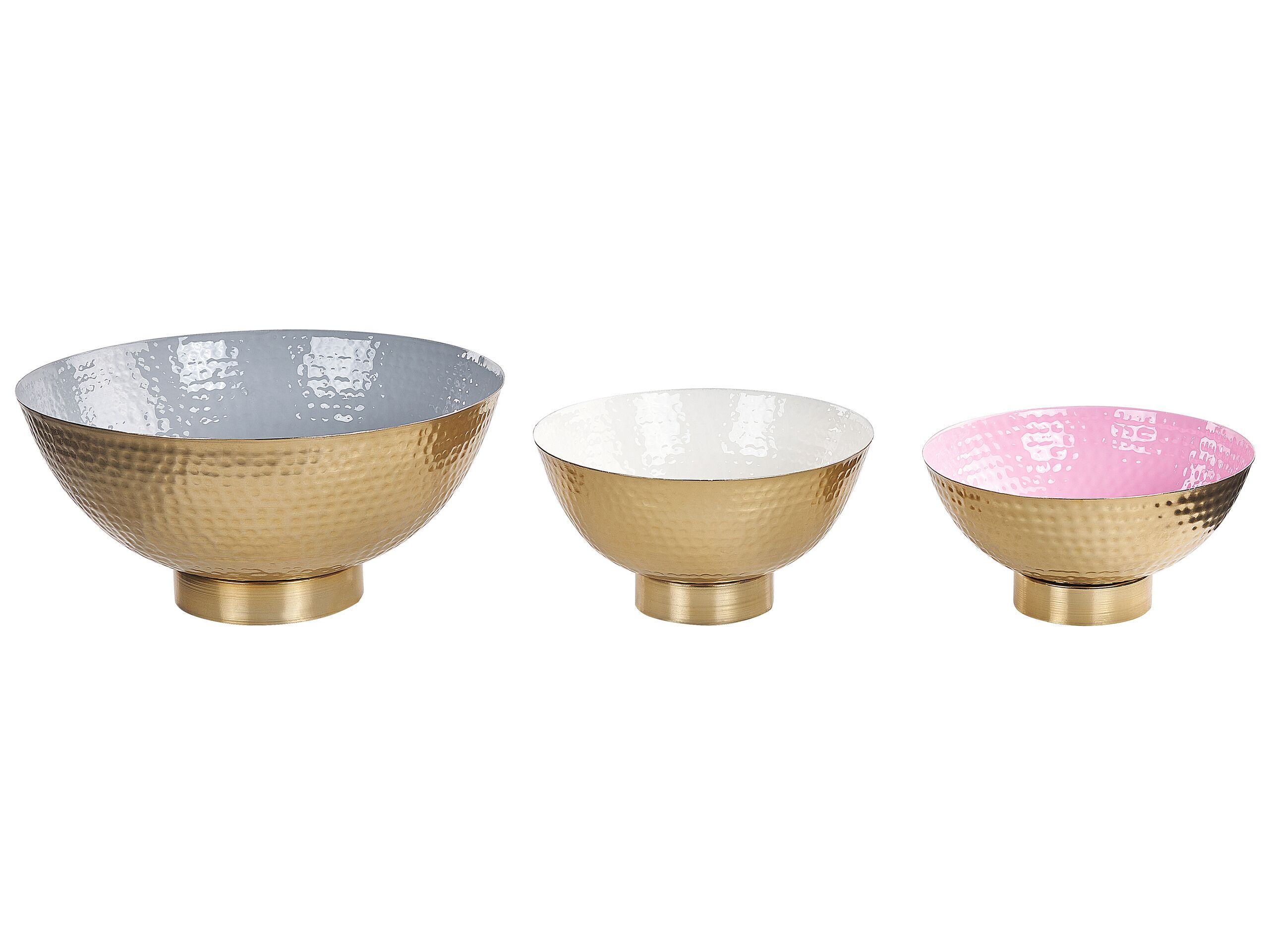 Set of 3 Decorative Bowls Gold - Gemini Interiors