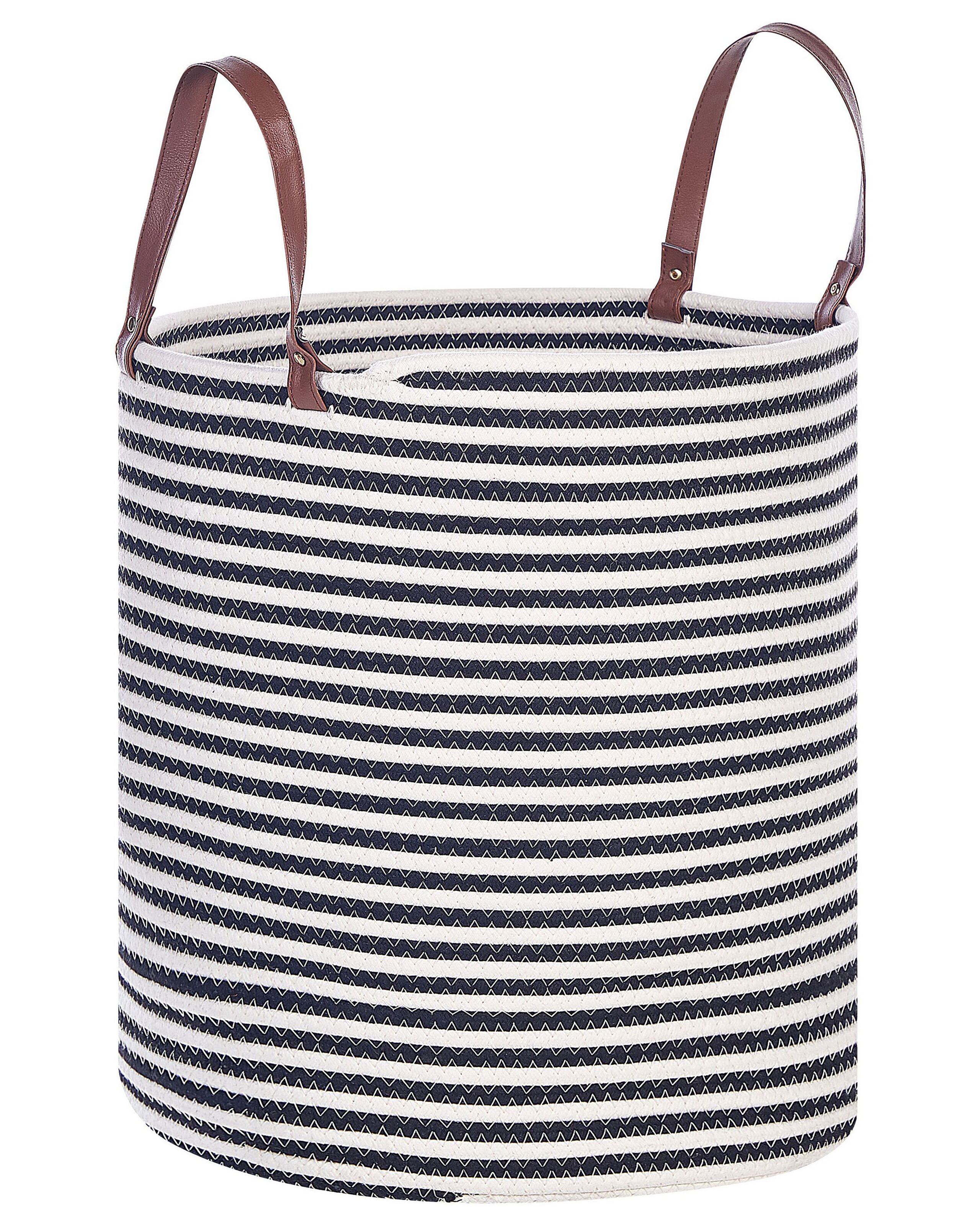 Cotton Basket White and Black ICHKA - Gemini Interiors