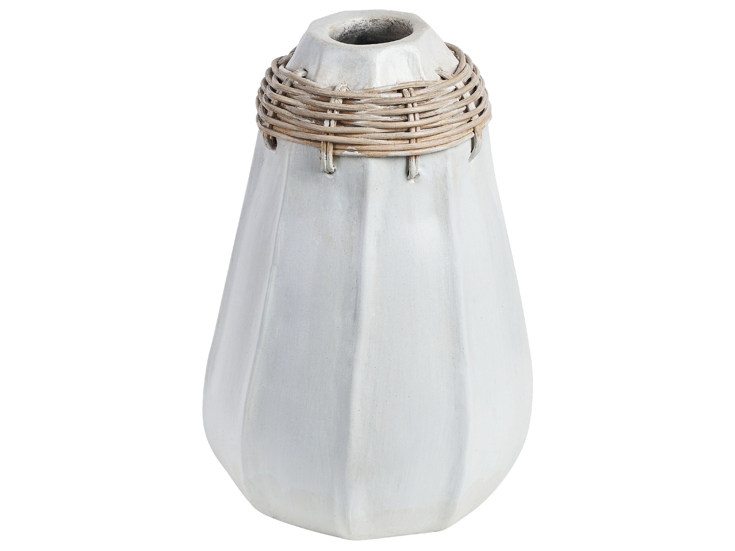 Terracotta Decorative Vase 30 White Beige - Gemini Interiors