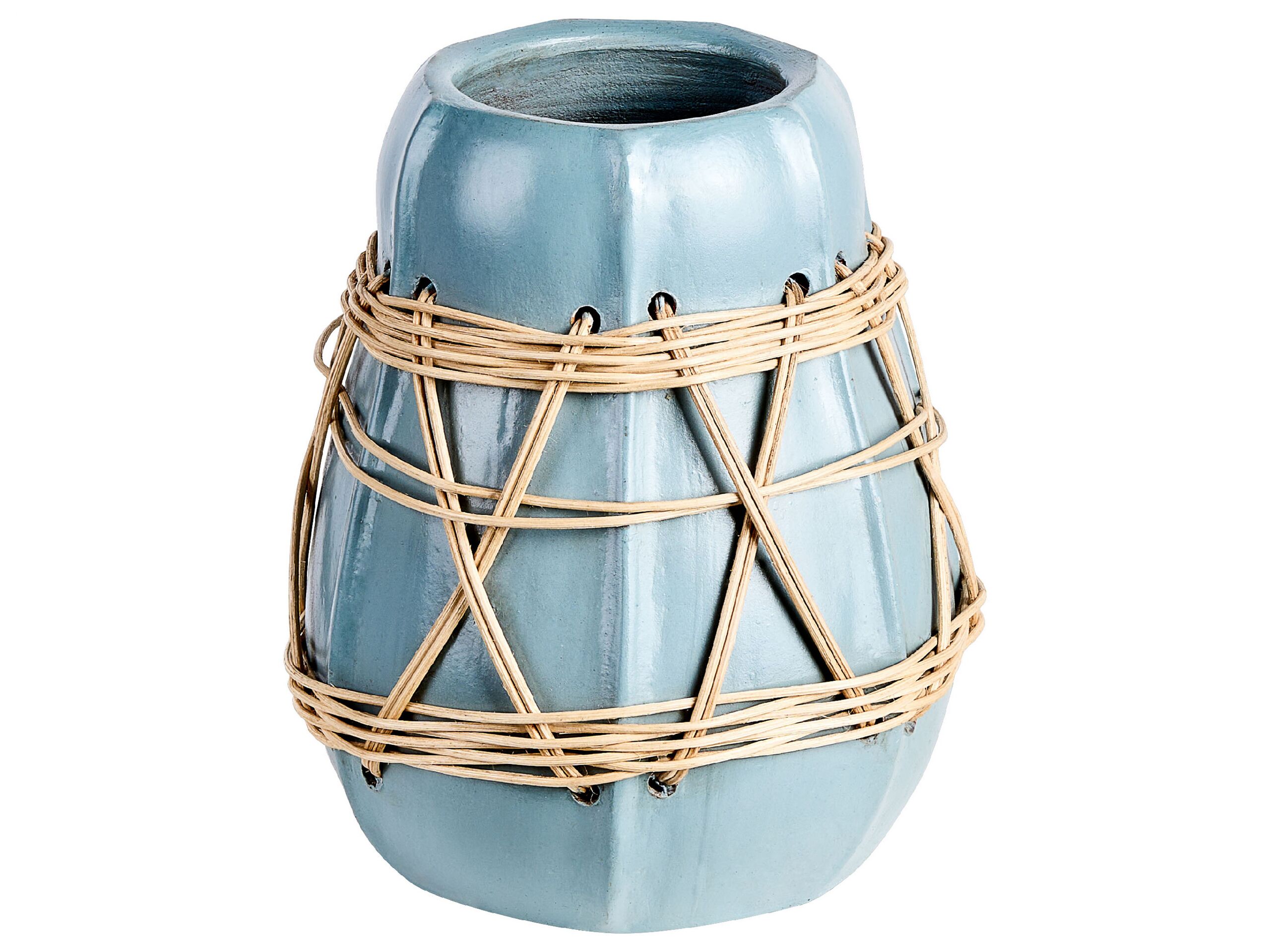 Terracotta Decorative Vase 27 Blue Beige - Gemini Interiors