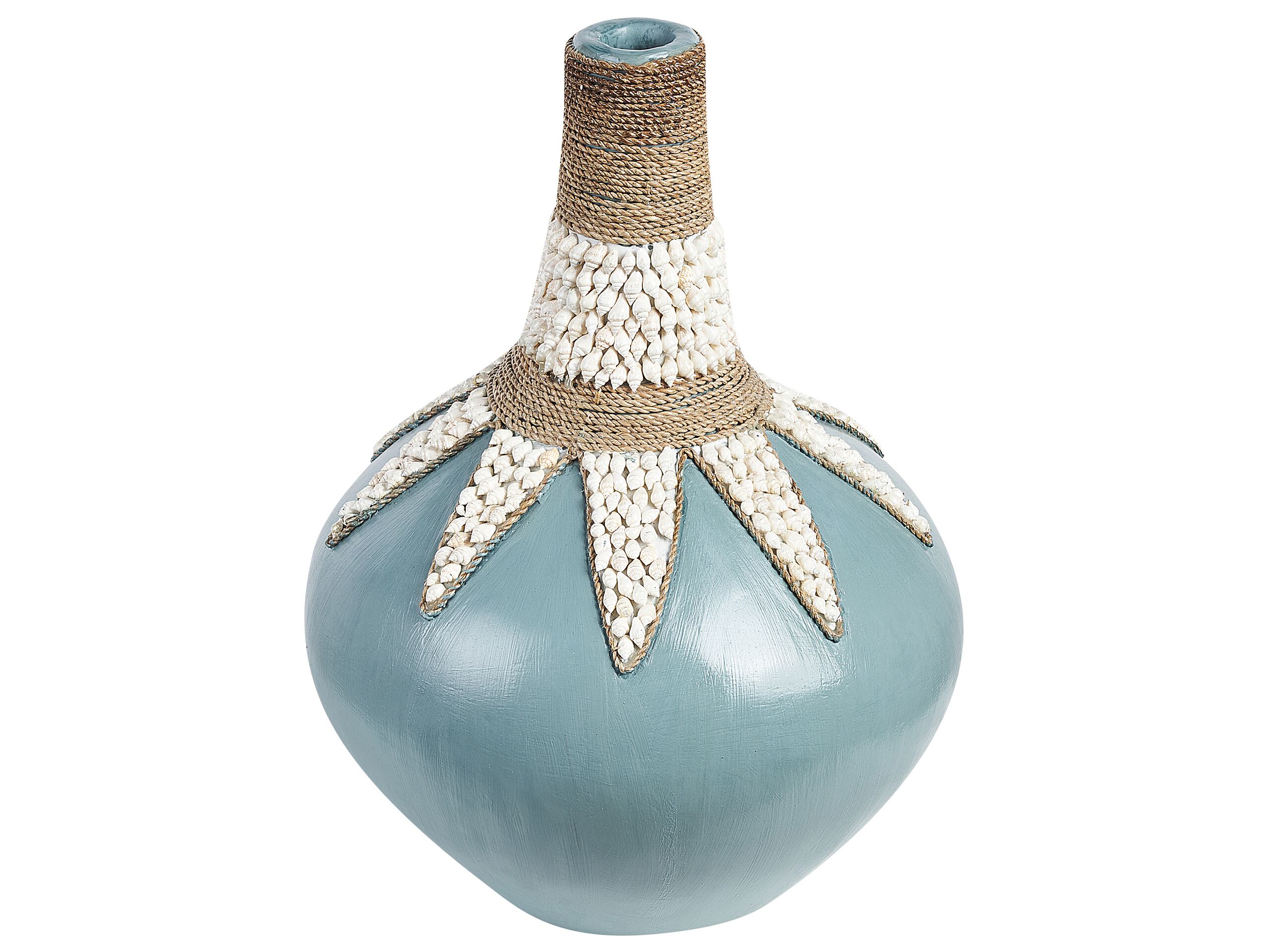 Terracotta Decorative Vase 43 Blue Beige - Gemini Interiors