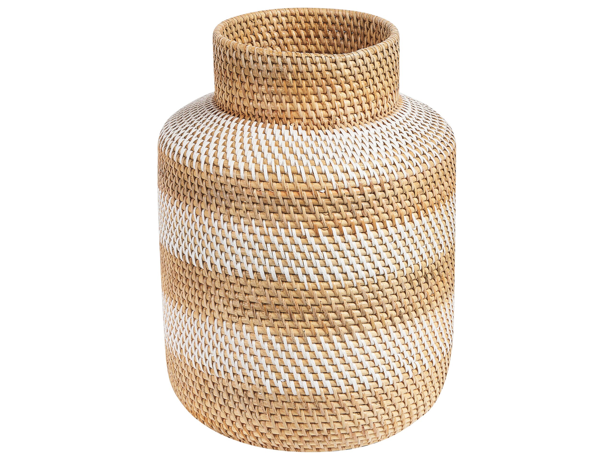 Rattan Decorative Vase 36 Beige - Gemini Interiors
