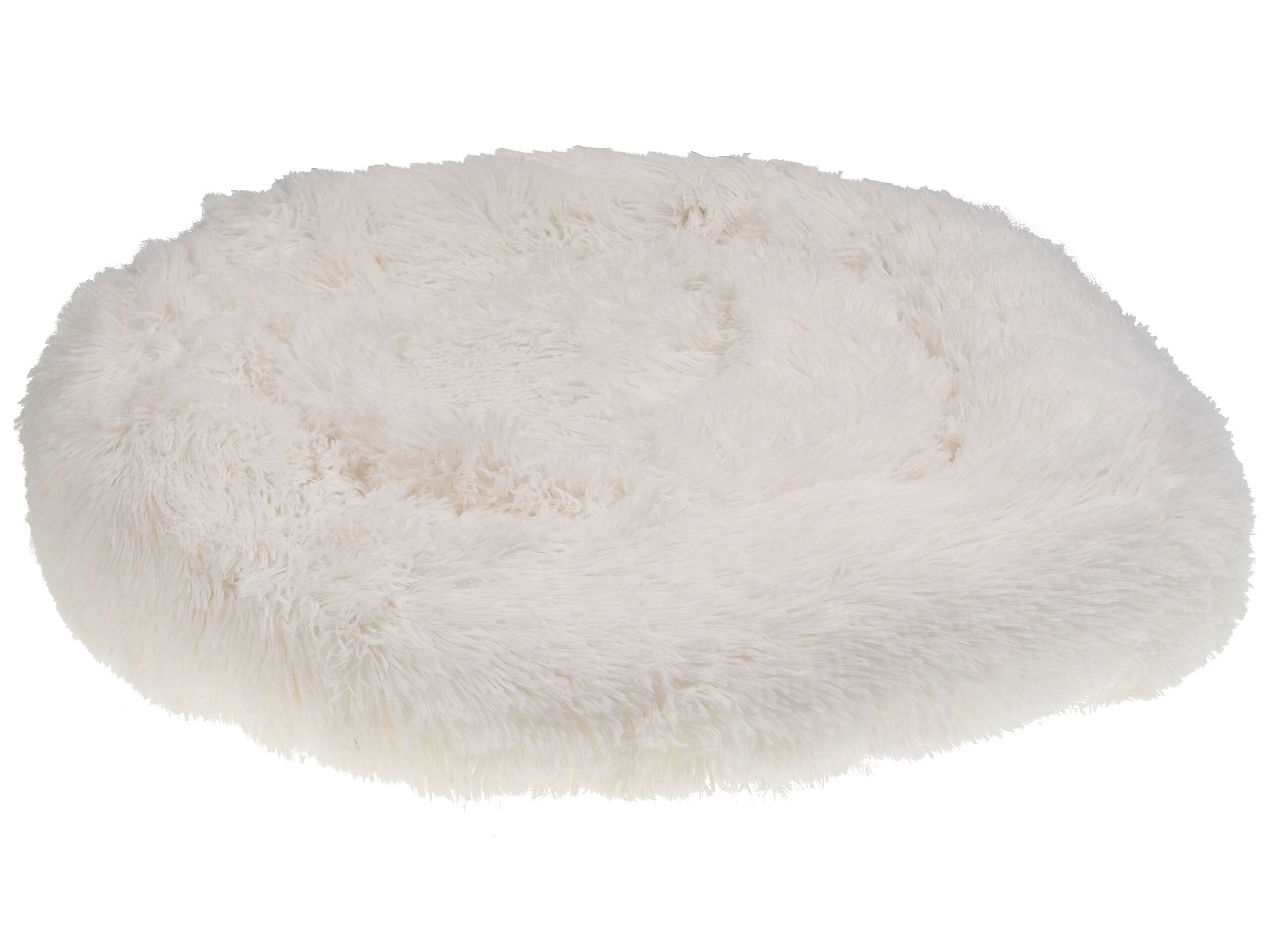 Faux Fur Pet Bed Ã ̧ 50 cm White KULU - Gemini Interiors