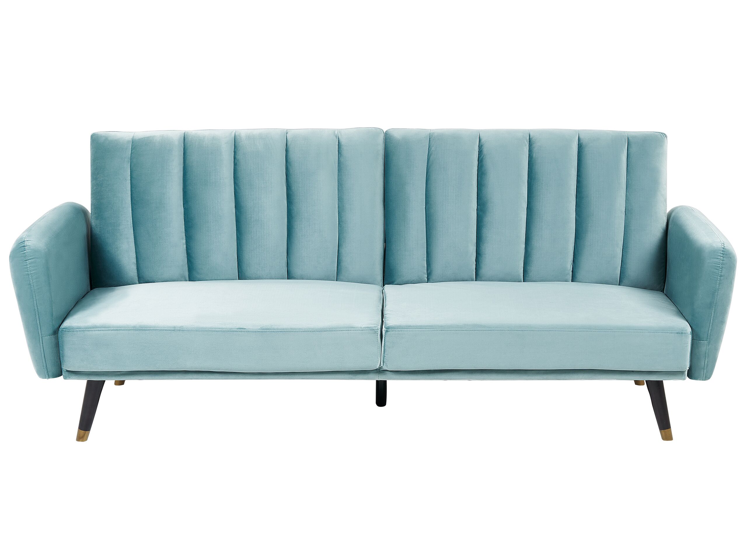 Velvet Sofa Bed Light Blue VIMMERBY - Gemini Interiors