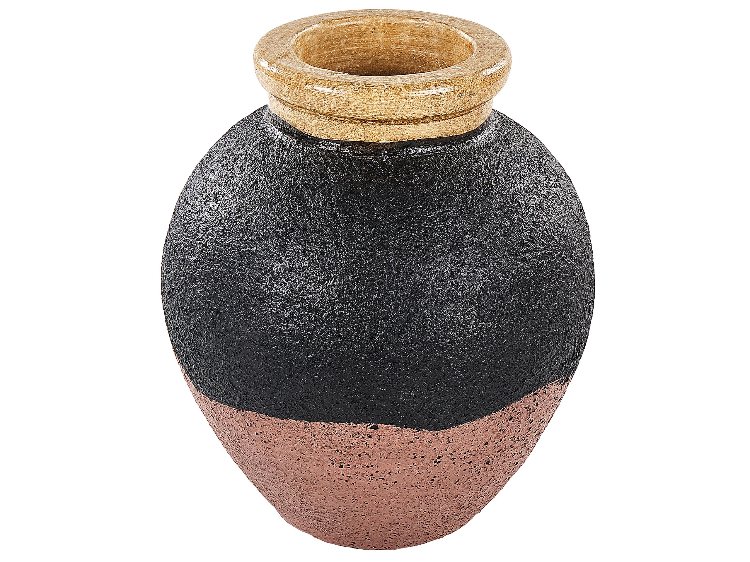 Terracotta Decorative Vase 31 Black Gold - Gemini Interiors