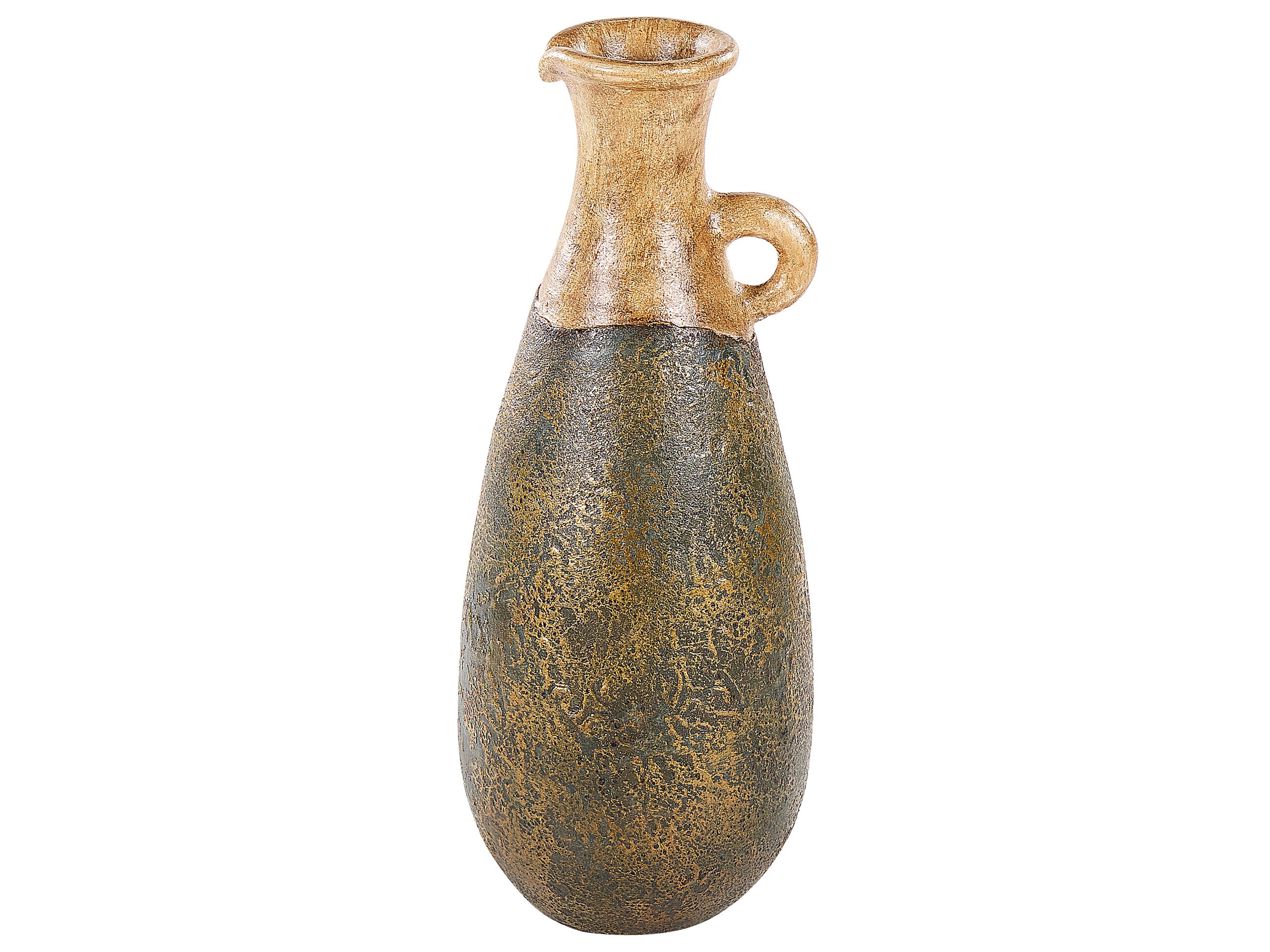 Terracotta Decorative Vase 50 Green Gold - Gemini Interiors
