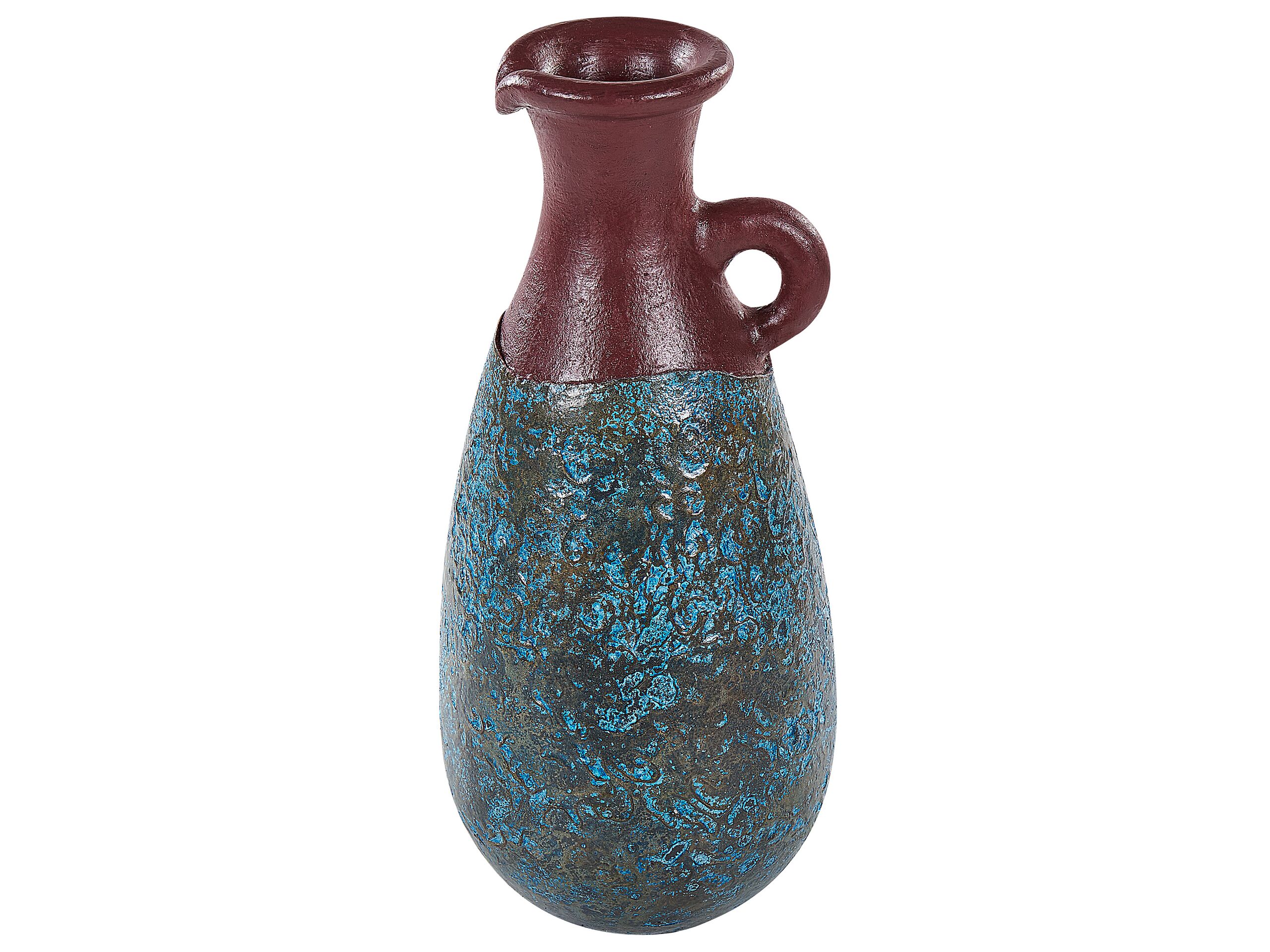 Terracotta Decorative Vase 40 Blue Brown - Gemini Interiors
